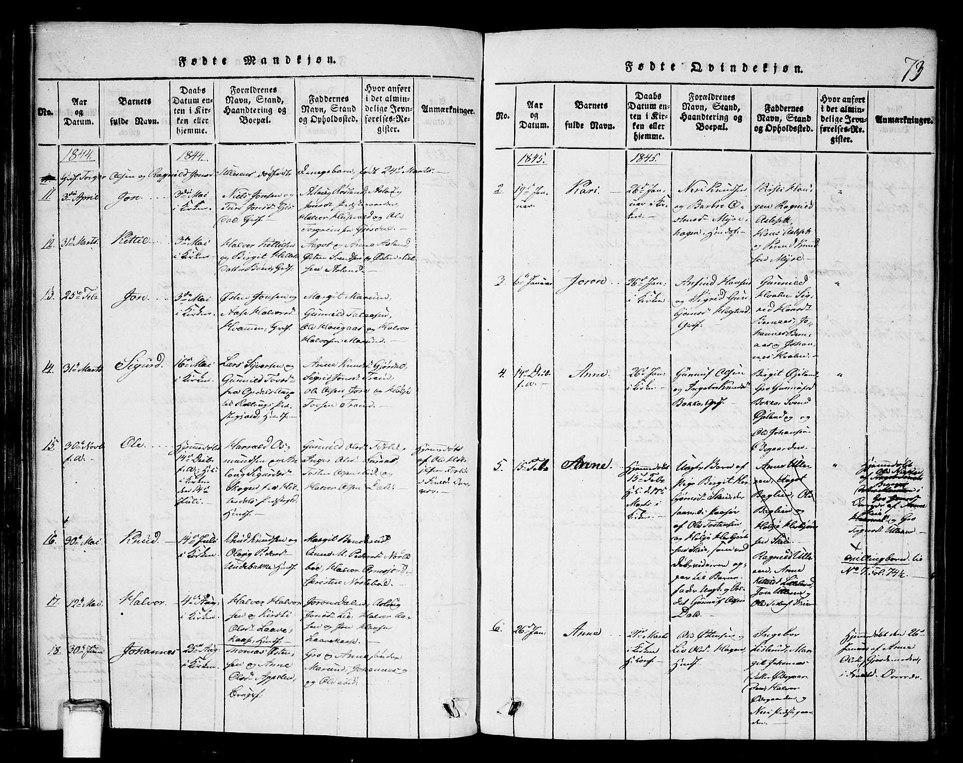 Tinn kirkebøker, SAKO/A-308/G/Gb/L0001: Parish register (copy) no. II 1 /2, 1837-1850, p. 73