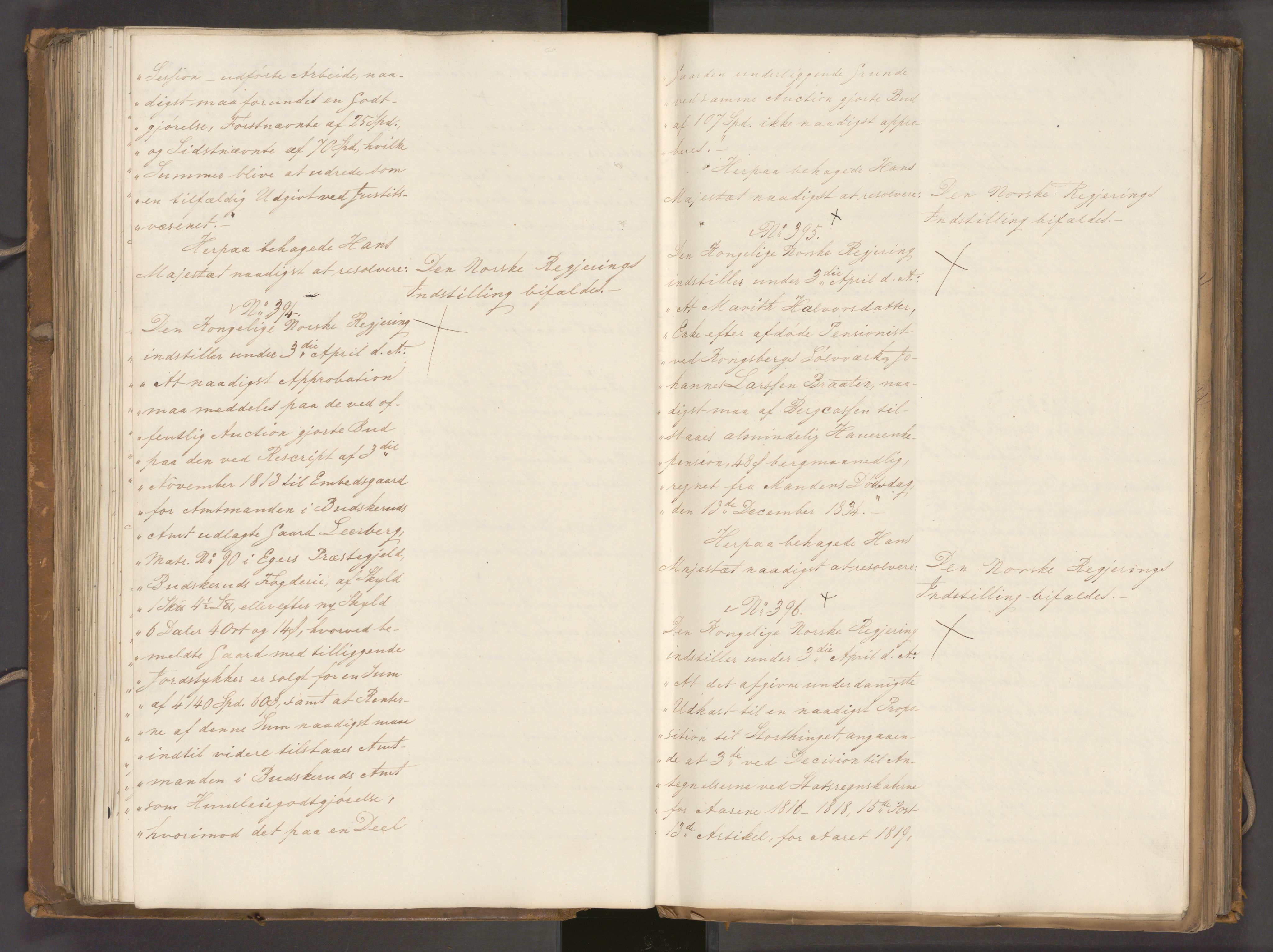 Statsrådssekretariatet, AV/RA-S-1001/A/Ab/L0040: Kgl. res. nr. 1-568, 1. halvår, 1835