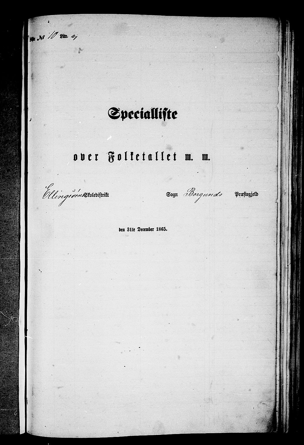 RA, 1865 census for Borgund, 1865, p. 195