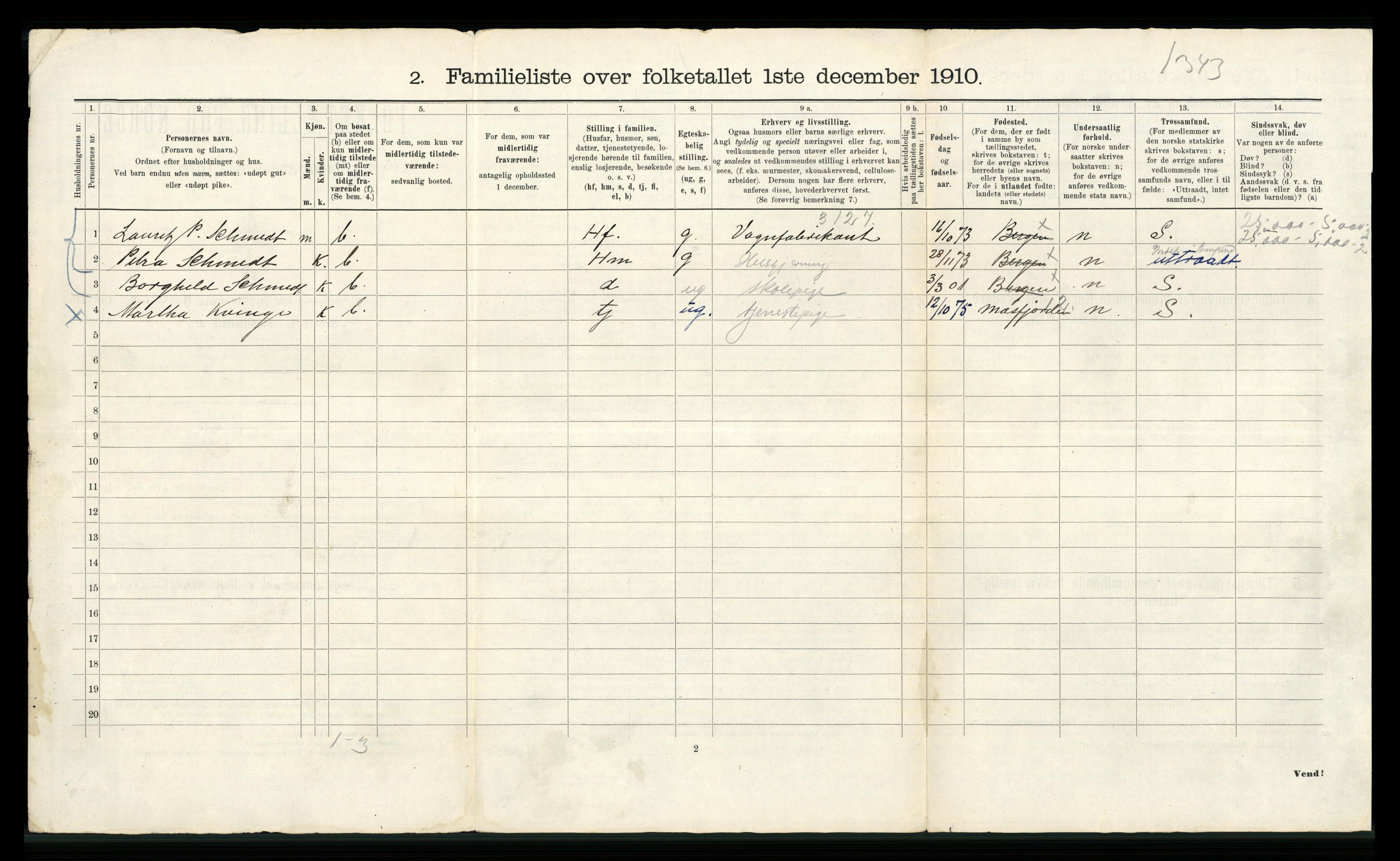 RA, 1910 census for Bergen, 1910, p. 27348