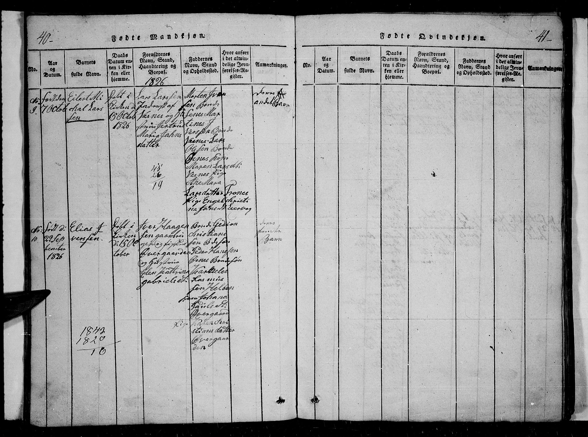 Trondenes sokneprestkontor, AV/SATØ-S-1319/H/Hb/L0004klokker: Parish register (copy) no. 4, 1821-1839, p. 40-41