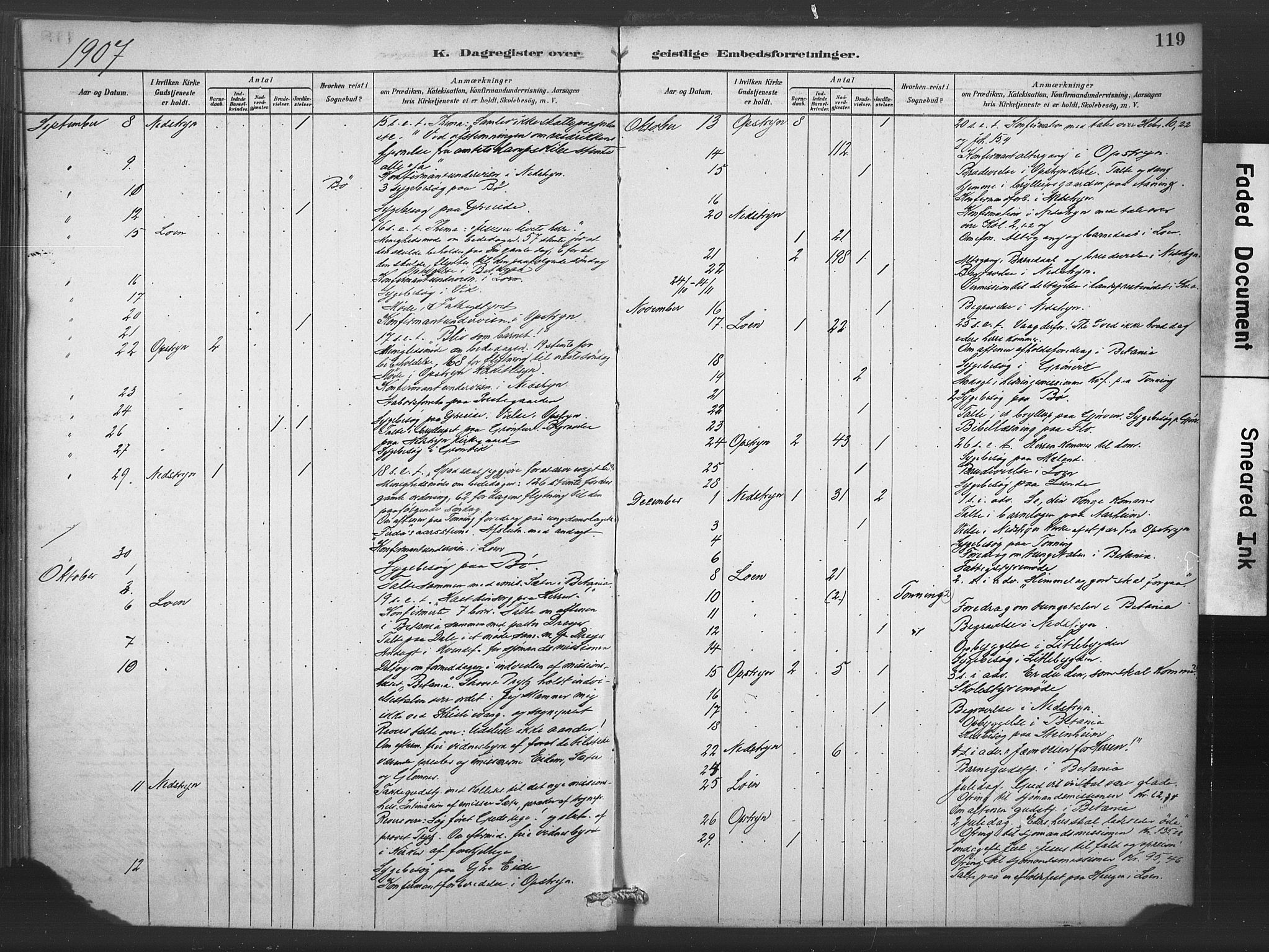 Stryn Sokneprestembete, AV/SAB-A-82501: Parish register (official) no. C 1, 1878-1907, p. 119