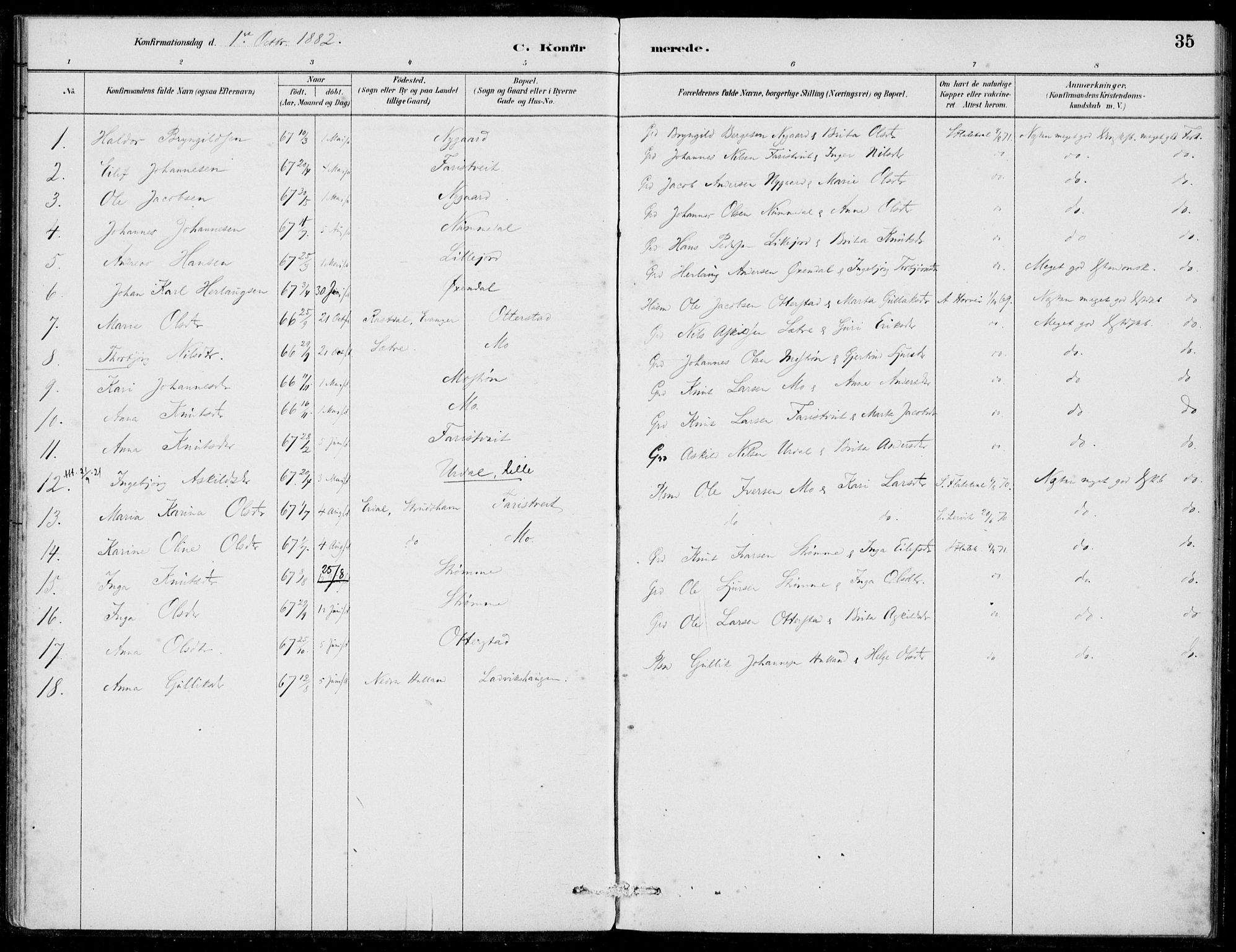 Hosanger sokneprestembete, AV/SAB-A-75801/H/Haa: Parish register (official) no. C  1, 1880-1900, p. 35