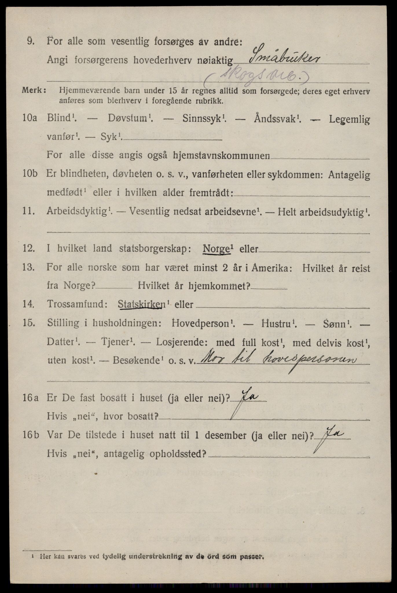 SAKO, 1920 census for Hjartdal, 1920, p. 4651