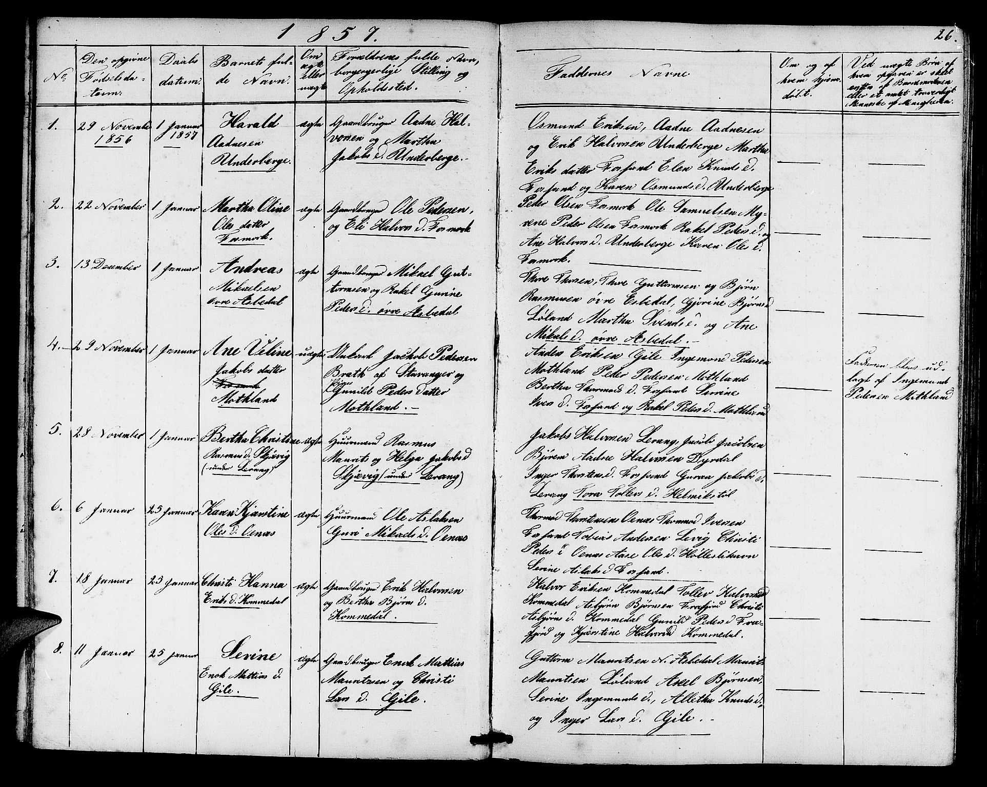 Høgsfjord sokneprestkontor, SAST/A-101624/H/Ha/Hab/L0002: Parish register (copy) no. B 2, 1855-1882, p. 26