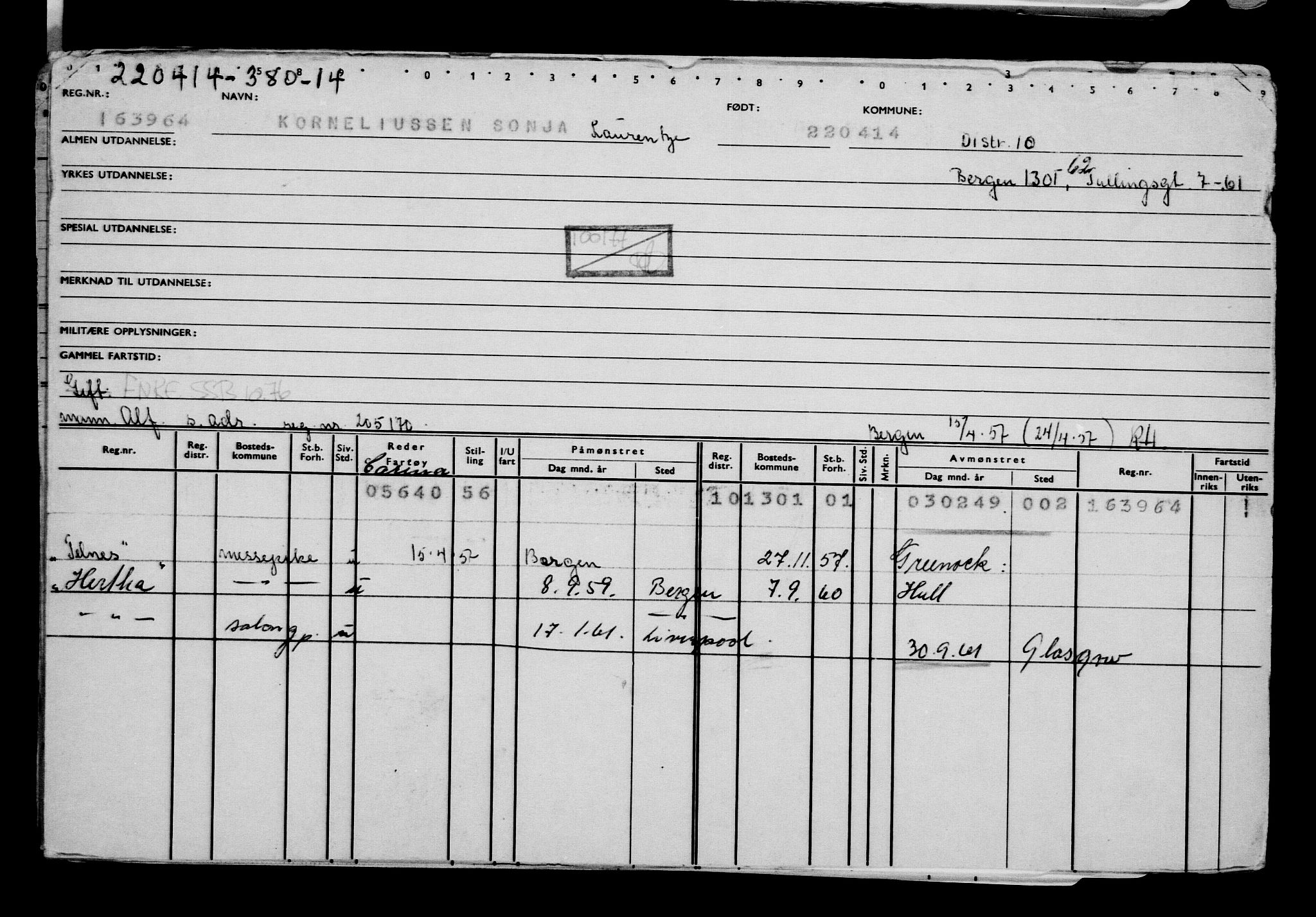 Direktoratet for sjømenn, AV/RA-S-3545/G/Gb/L0120: Hovedkort, 1914, p. 190