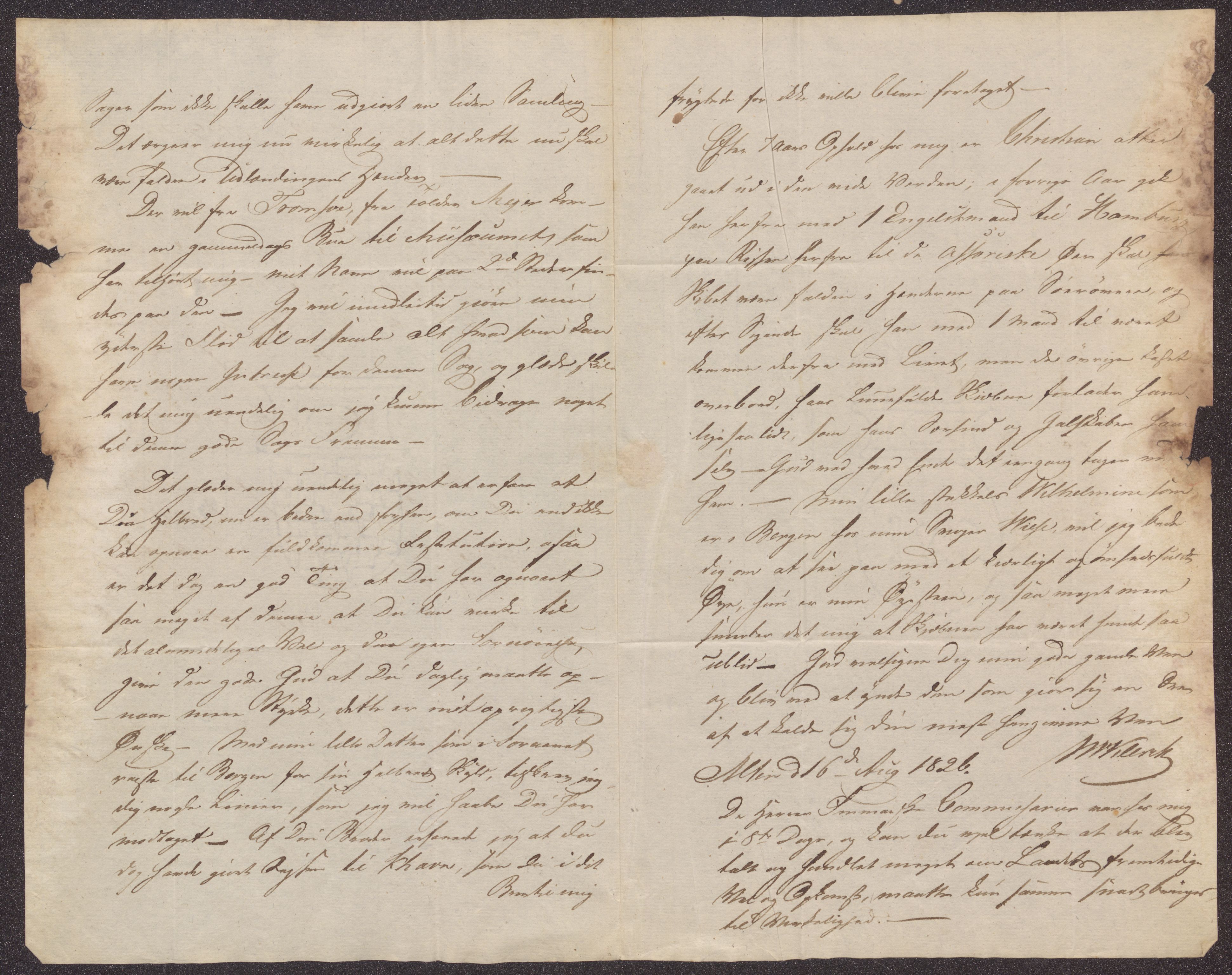 Bergens Museum, UMB/A007/D/Da/L0001/0003: Brevsamling 1822 - 1826 / Brevsamling 1826, 1826