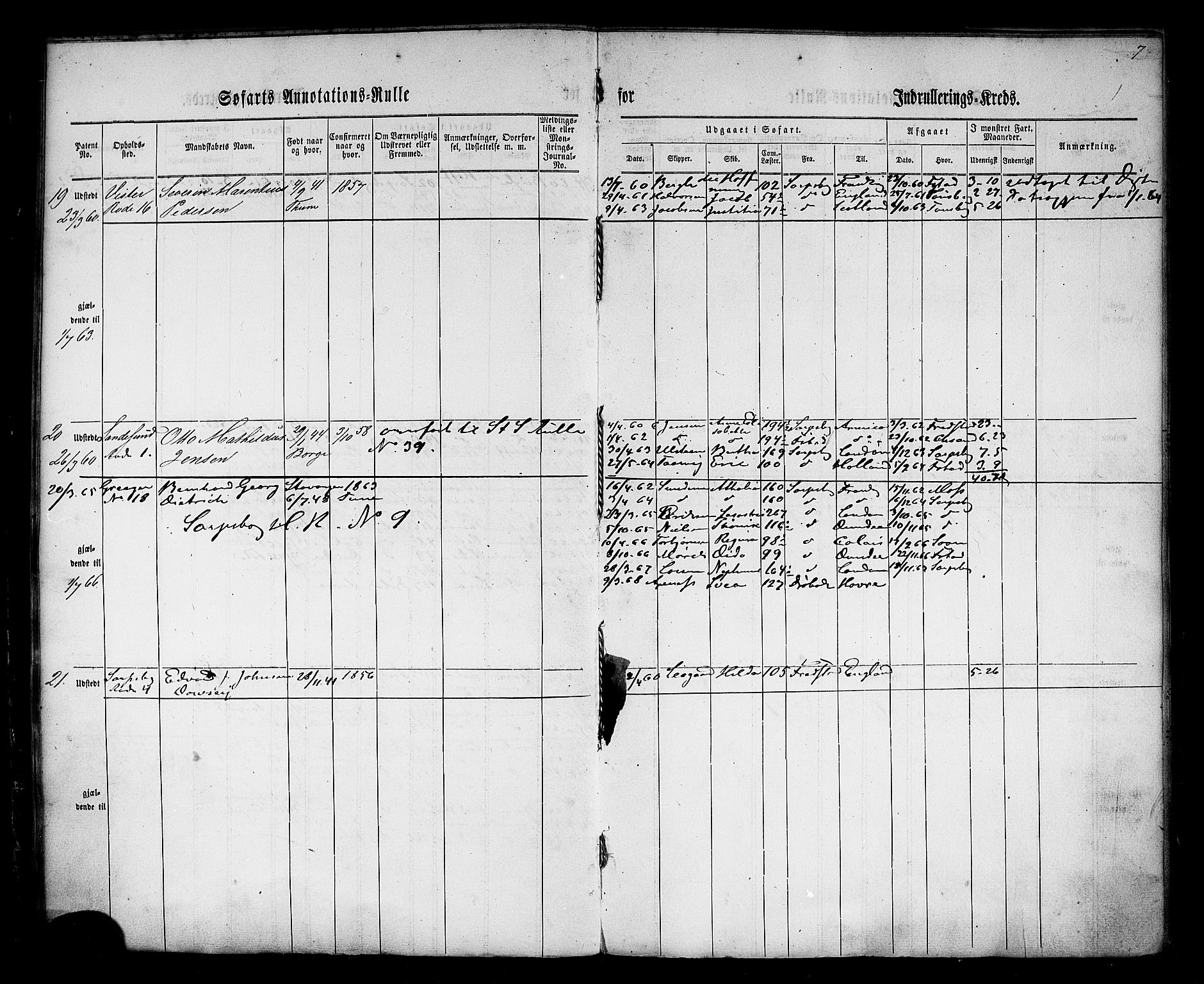 Sarpsborg mønstringskontor, AV/SAO-A-10569c/F/Fc/Fca/L0002: Annotasjonsrulle, 1860-1868, p. 9