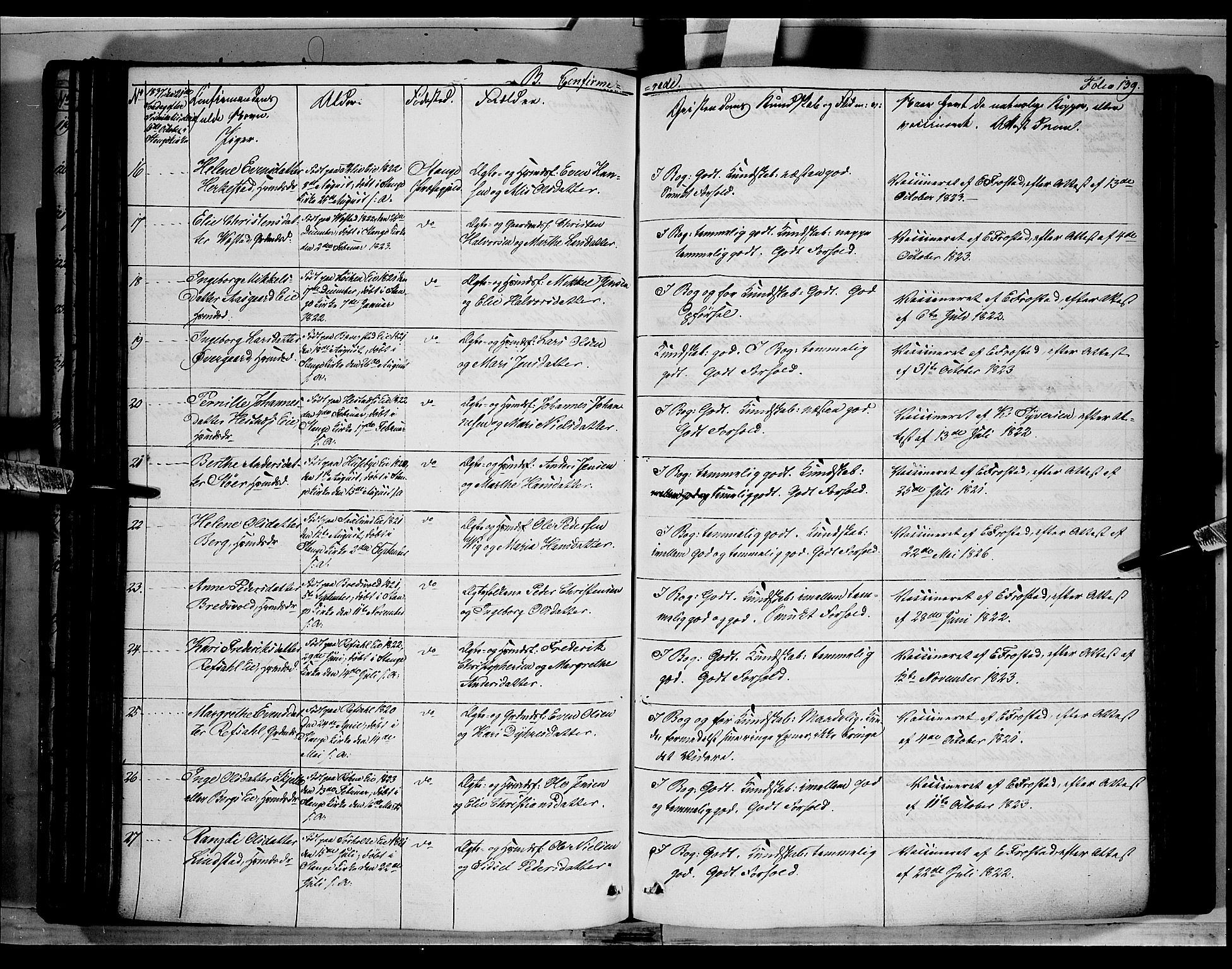 Stange prestekontor, SAH/PREST-002/K/L0010: Parish register (official) no. 10, 1835-1845, p. 139