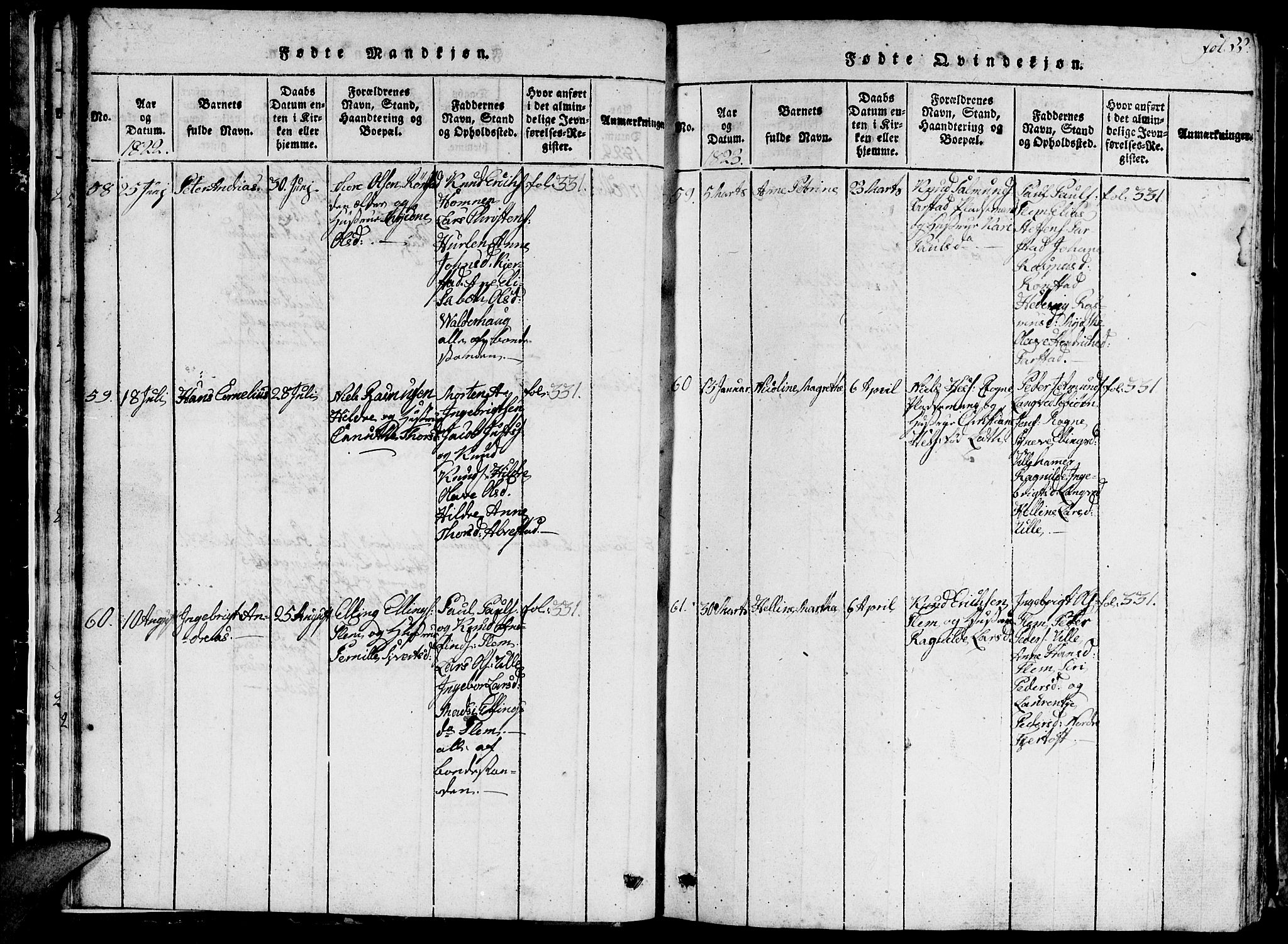 Ministerialprotokoller, klokkerbøker og fødselsregistre - Møre og Romsdal, AV/SAT-A-1454/536/L0506: Parish register (copy) no. 536C01, 1818-1859, p. 22