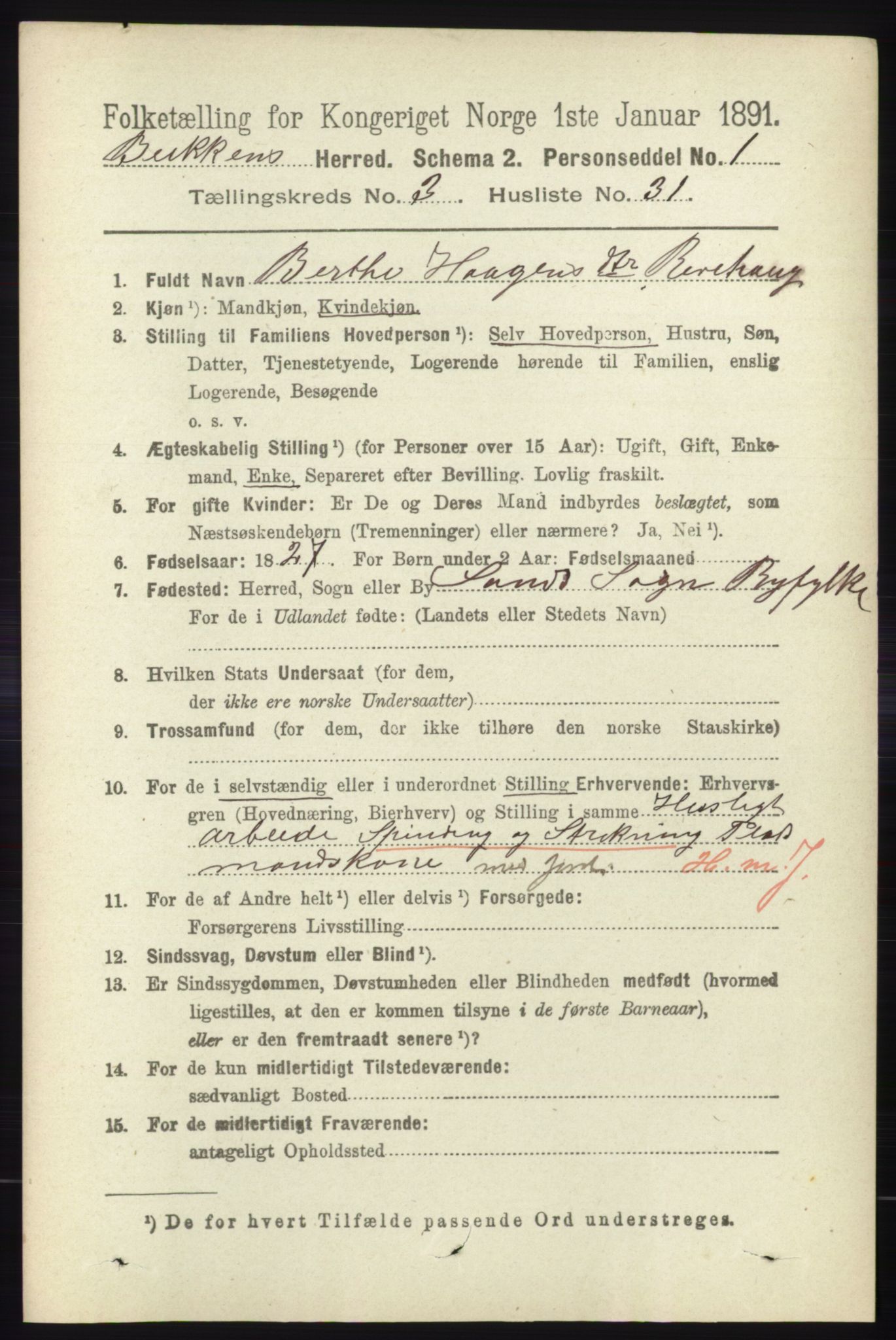 RA, 1891 census for 1145 Bokn, 1891, p. 795