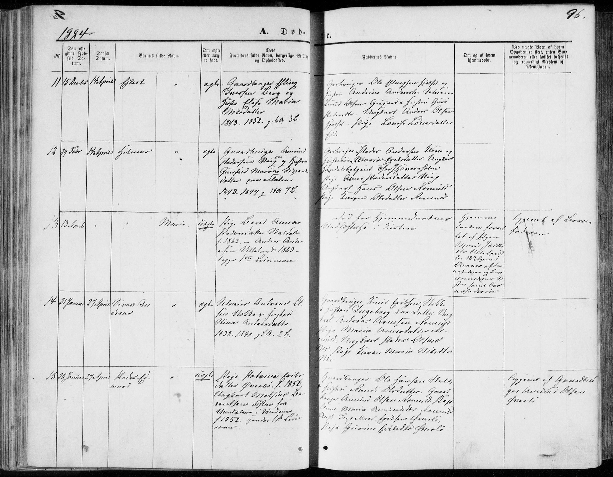 Ministerialprotokoller, klokkerbøker og fødselsregistre - Møre og Romsdal, AV/SAT-A-1454/557/L0681: Parish register (official) no. 557A03, 1869-1886, p. 96