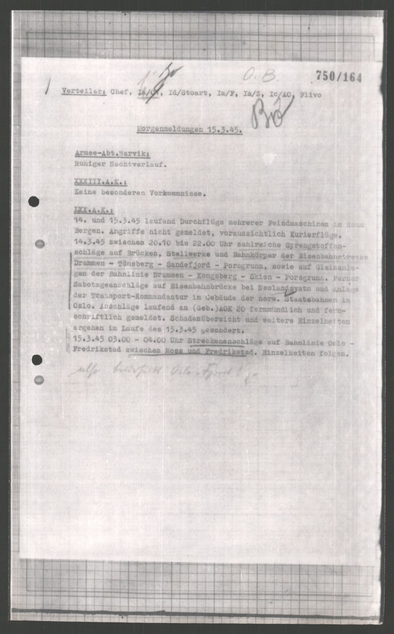 Forsvarets Overkommando. 2 kontor. Arkiv 11.4. Spredte tyske arkivsaker, AV/RA-RAFA-7031/D/Dar/Dara/L0003: Krigsdagbøker for 20. Gebirgs-Armee-Oberkommando (AOK 20), 1945, p. 672