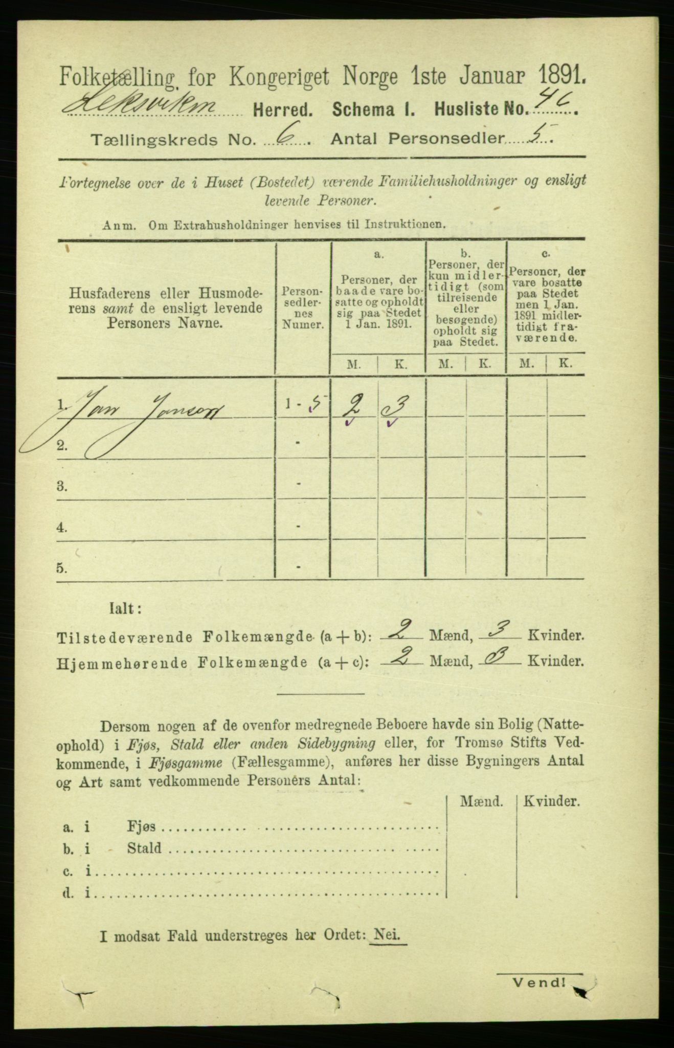 RA, 1891 census for 1718 Leksvik, 1891, p. 3178