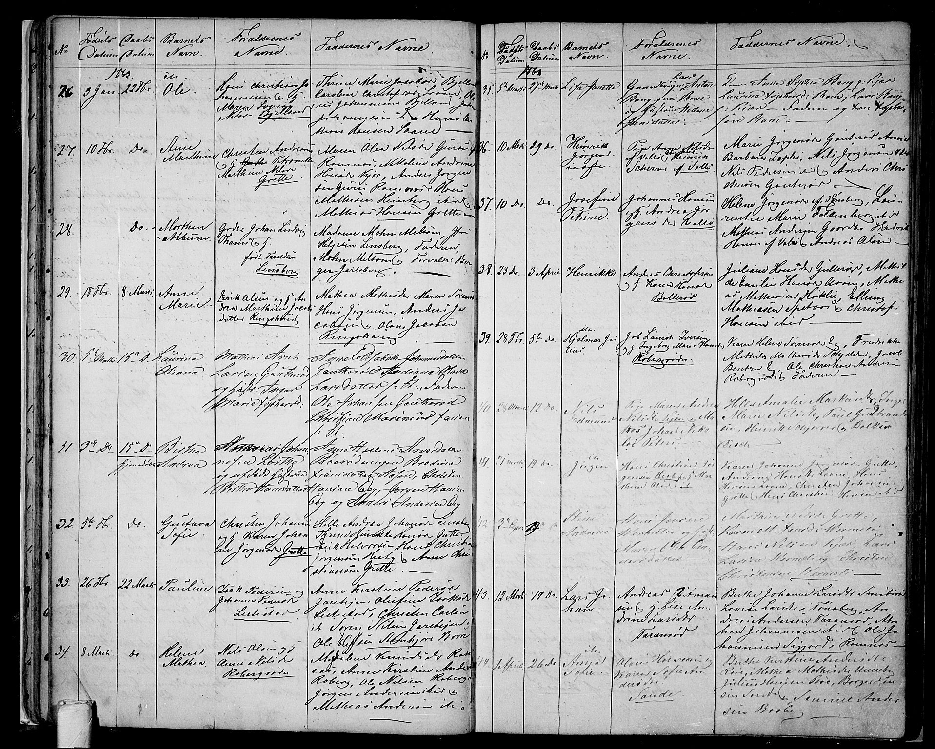 Sem kirkebøker, AV/SAKO-A-5/G/Ga/L0004: Parish register (copy) no. I 4, 1855-1877