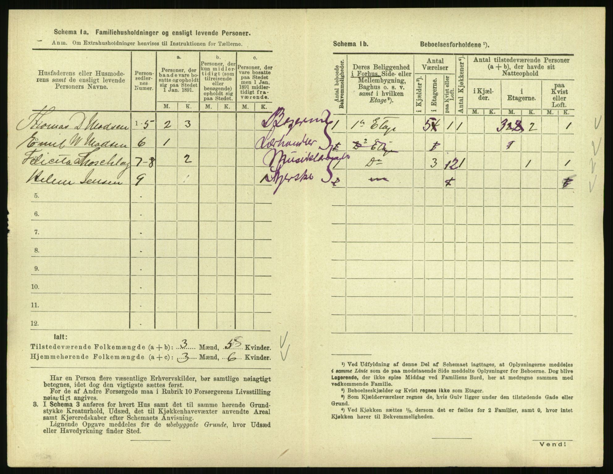 RA, 1891 census for 0903 Arendal, 1891, p. 359