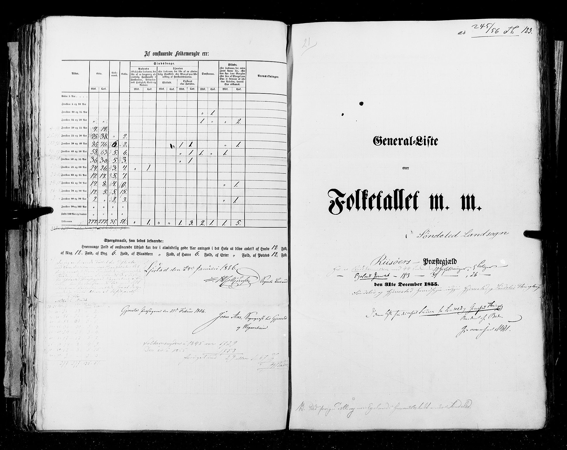 RA, Census 1855, vol. 3: Bratsberg amt, Nedenes amt og Lister og Mandal amt, 1855, p. 123