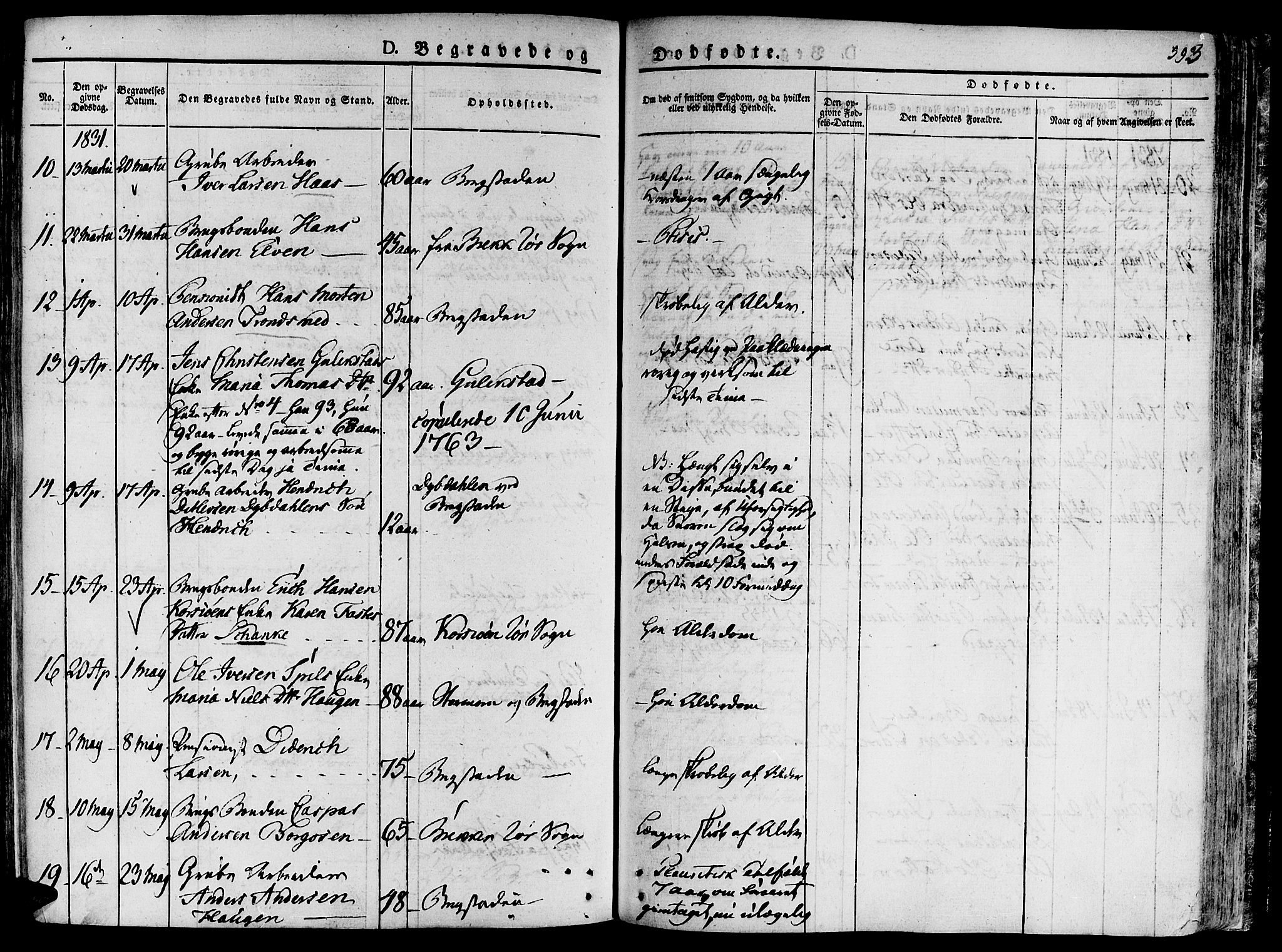 Ministerialprotokoller, klokkerbøker og fødselsregistre - Sør-Trøndelag, SAT/A-1456/681/L0930: Parish register (official) no. 681A08, 1829-1844, p. 593