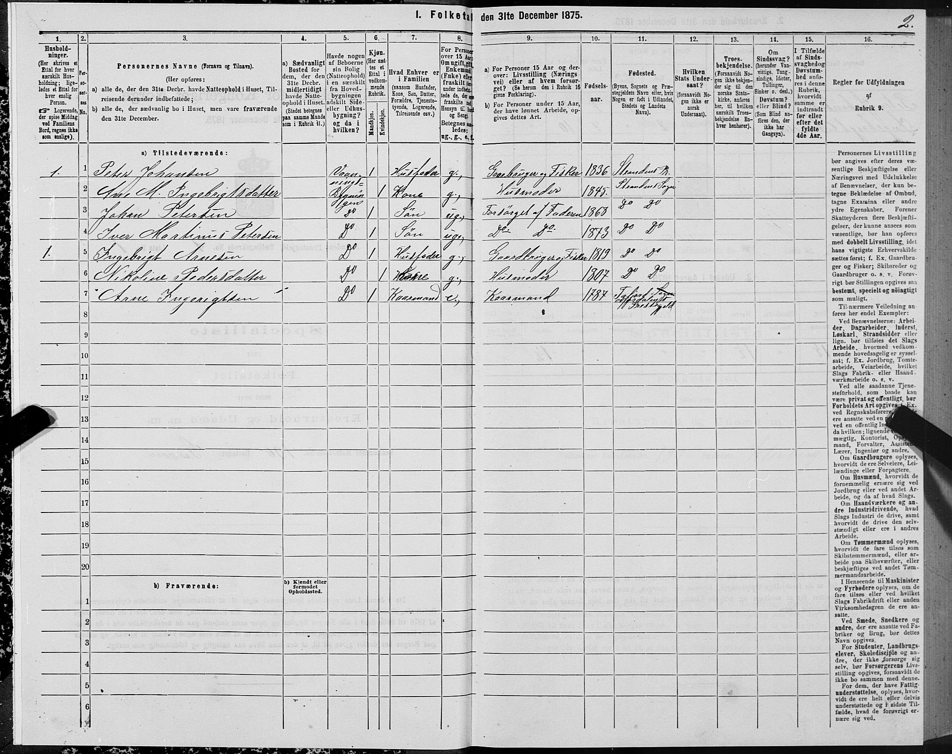 SAT, 1875 census for 1525P Stranda, 1875, p. 1002