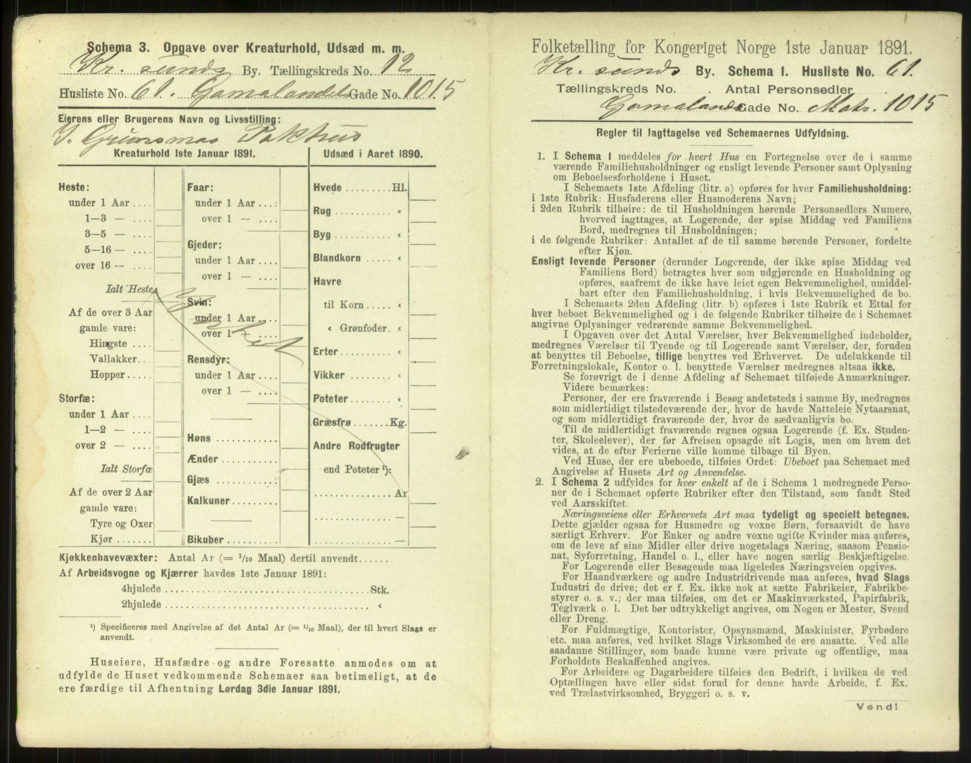 RA, 1891 census for 1503 Kristiansund, 1891, p. 1372