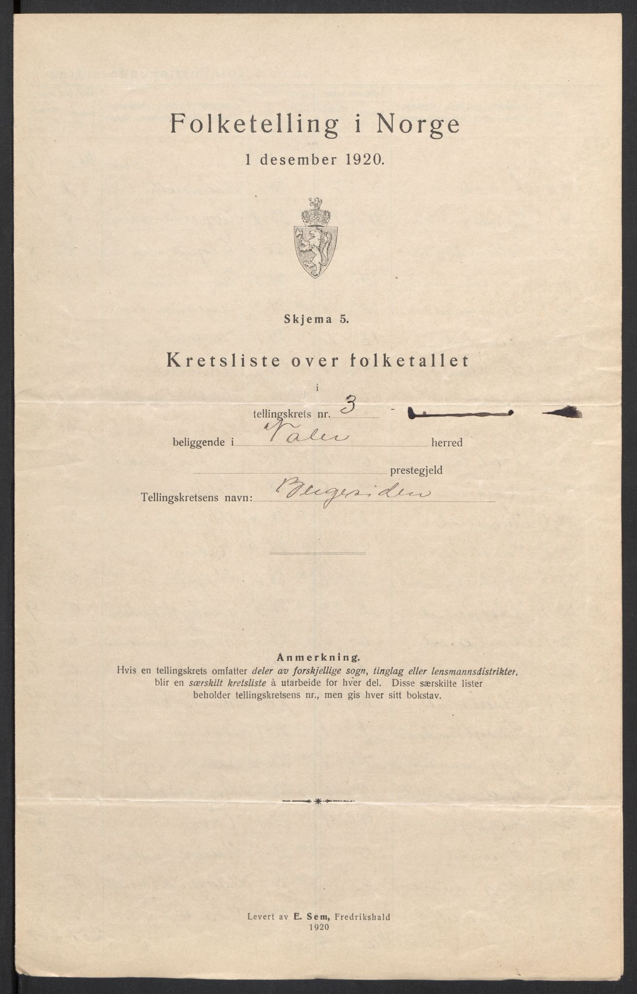 SAH, 1920 census for Våler (Hedmark), 1920, p. 13