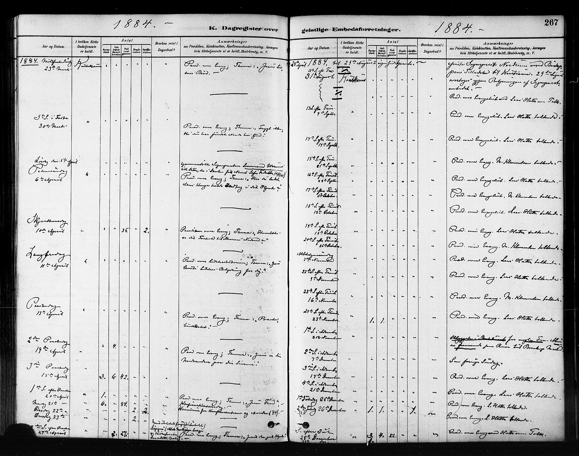 Kautokeino sokneprestembete, AV/SATØ-S-1340/H/Ha/L0004.kirke: Parish register (official) no. 4, 1877-1896, p. 267