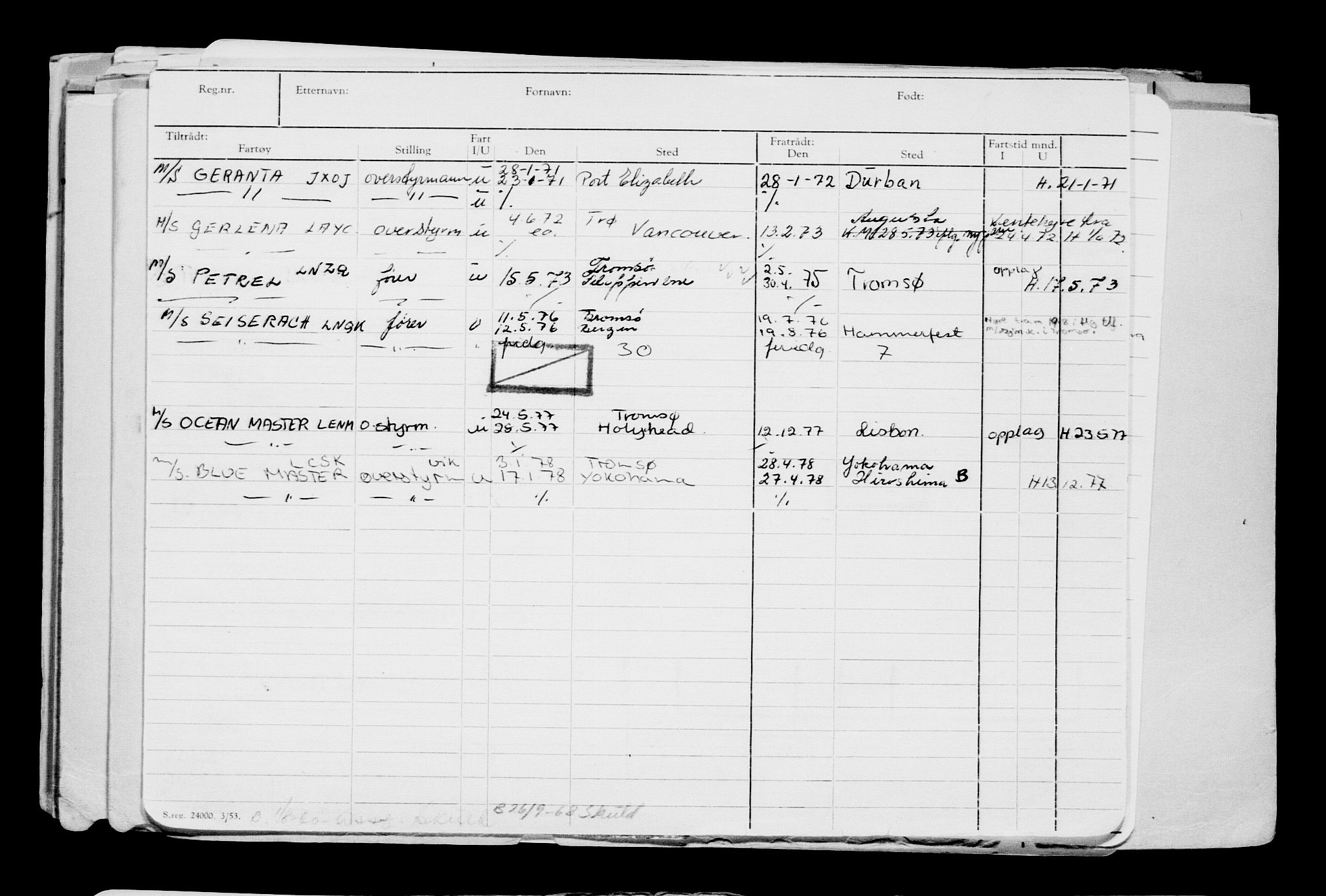 Direktoratet for sjømenn, AV/RA-S-3545/G/Gb/L0203: Hovedkort, 1922, p. 422