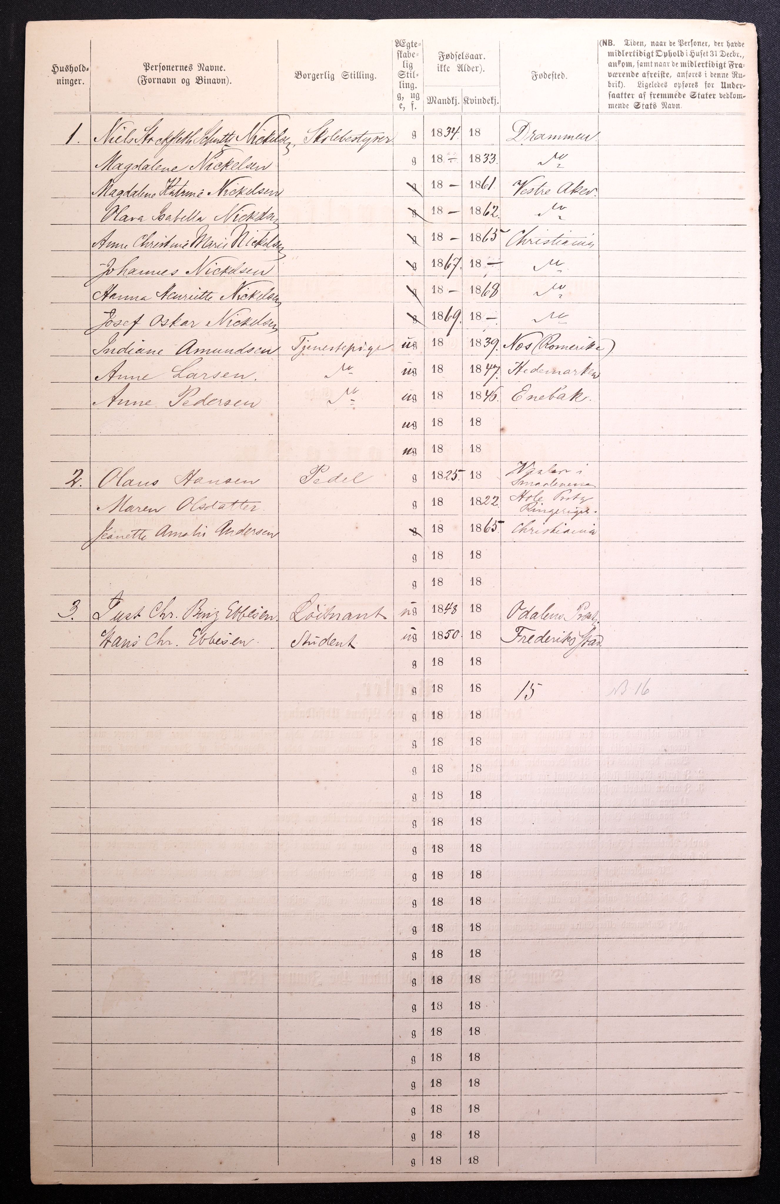 RA, 1870 census for 0301 Kristiania, 1870, p. 4337