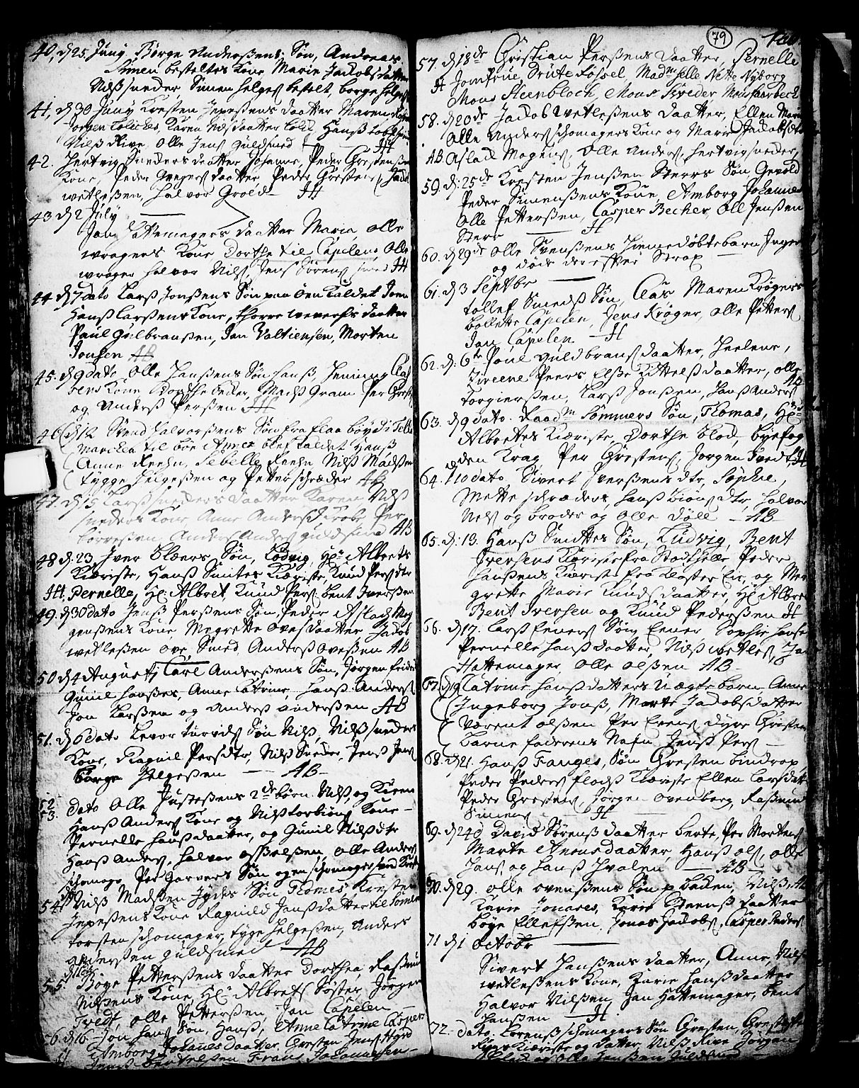 Skien kirkebøker, SAKO/A-302/F/Fa/L0002: Parish register (official) no. 2, 1716-1757, p. 79