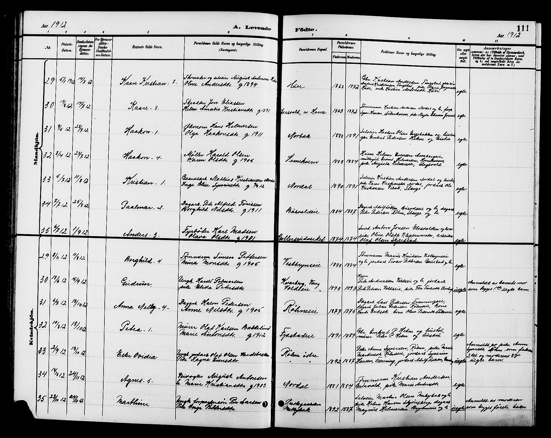 Romedal prestekontor, AV/SAH-PREST-004/L/L0012: Parish register (copy) no. 12, 1896-1914, p. 111