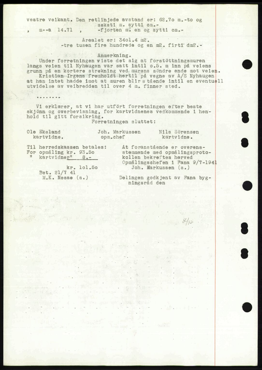 Midhordland sorenskriveri, SAB/A-3001/1/G/Gb/Gbj/L0022: Mortgage book no. A41-43, 1946-1946, Diary no: : 1647/1946