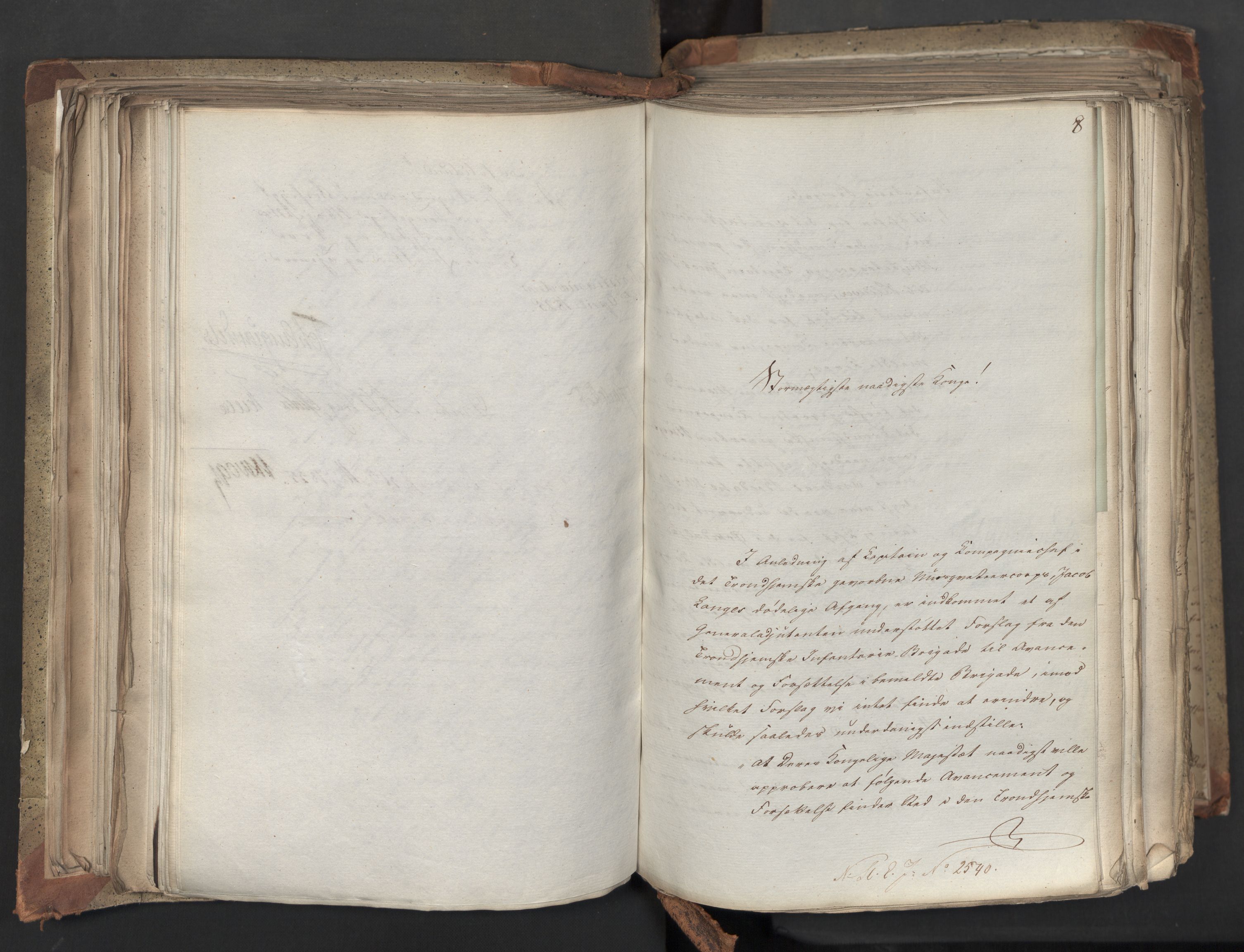 Statsrådsavdelingen i Stockholm, AV/RA-S-1003/D/Da/L0042: Regjeringsinnstillinger nr. 2467-2705, 1825, p. 222