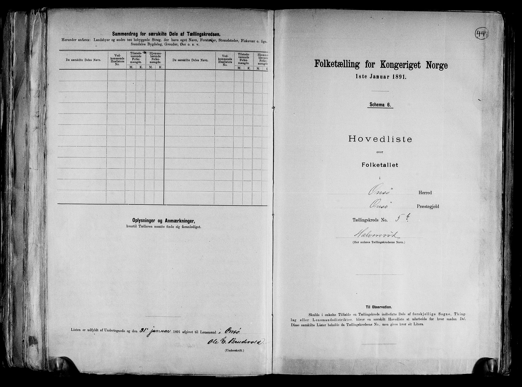 RA, 1891 census for 0134 Onsøy, 1891, p. 18