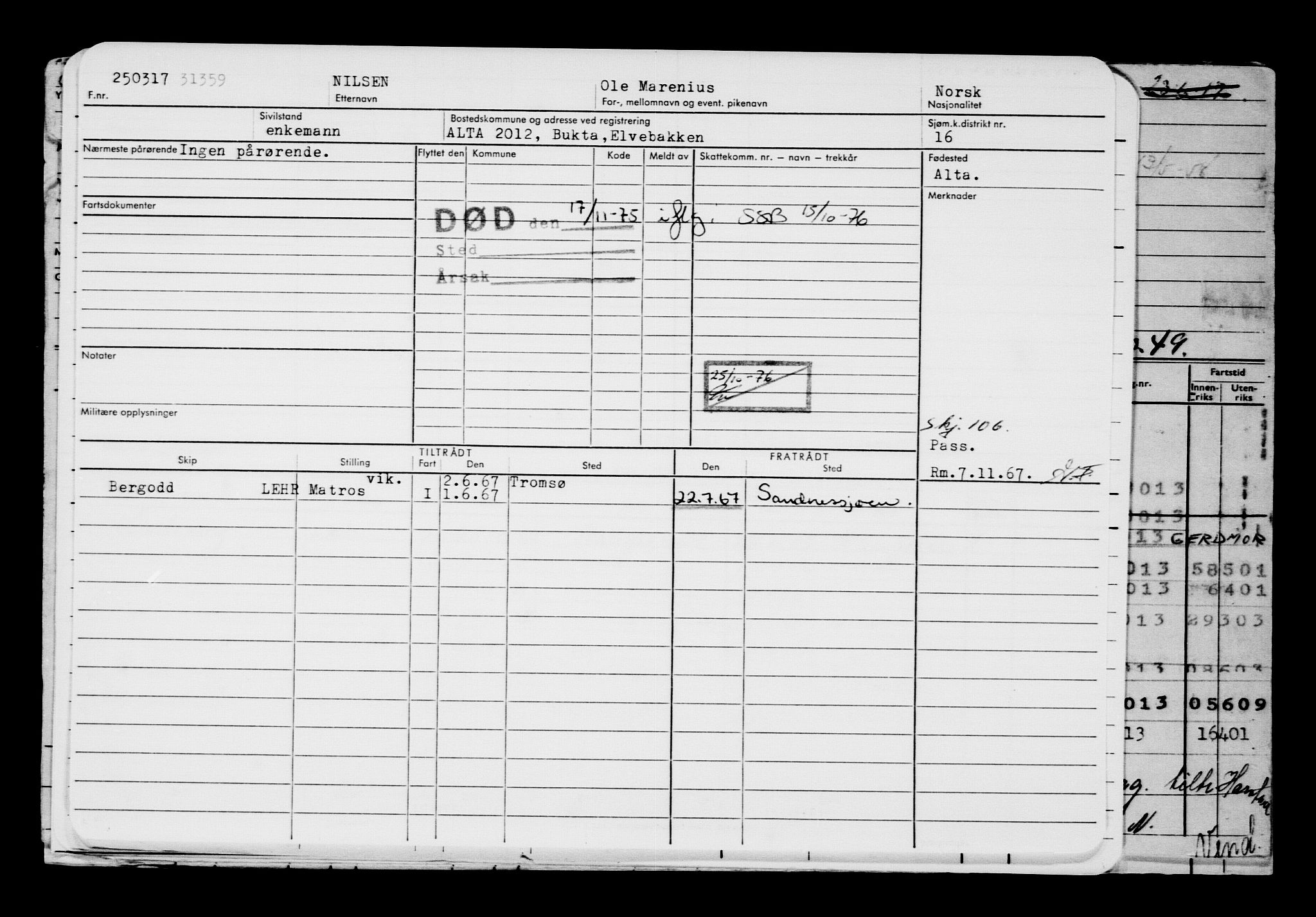 Direktoratet for sjømenn, AV/RA-S-3545/G/Gb/L0147: Hovedkort, 1917, p. 229