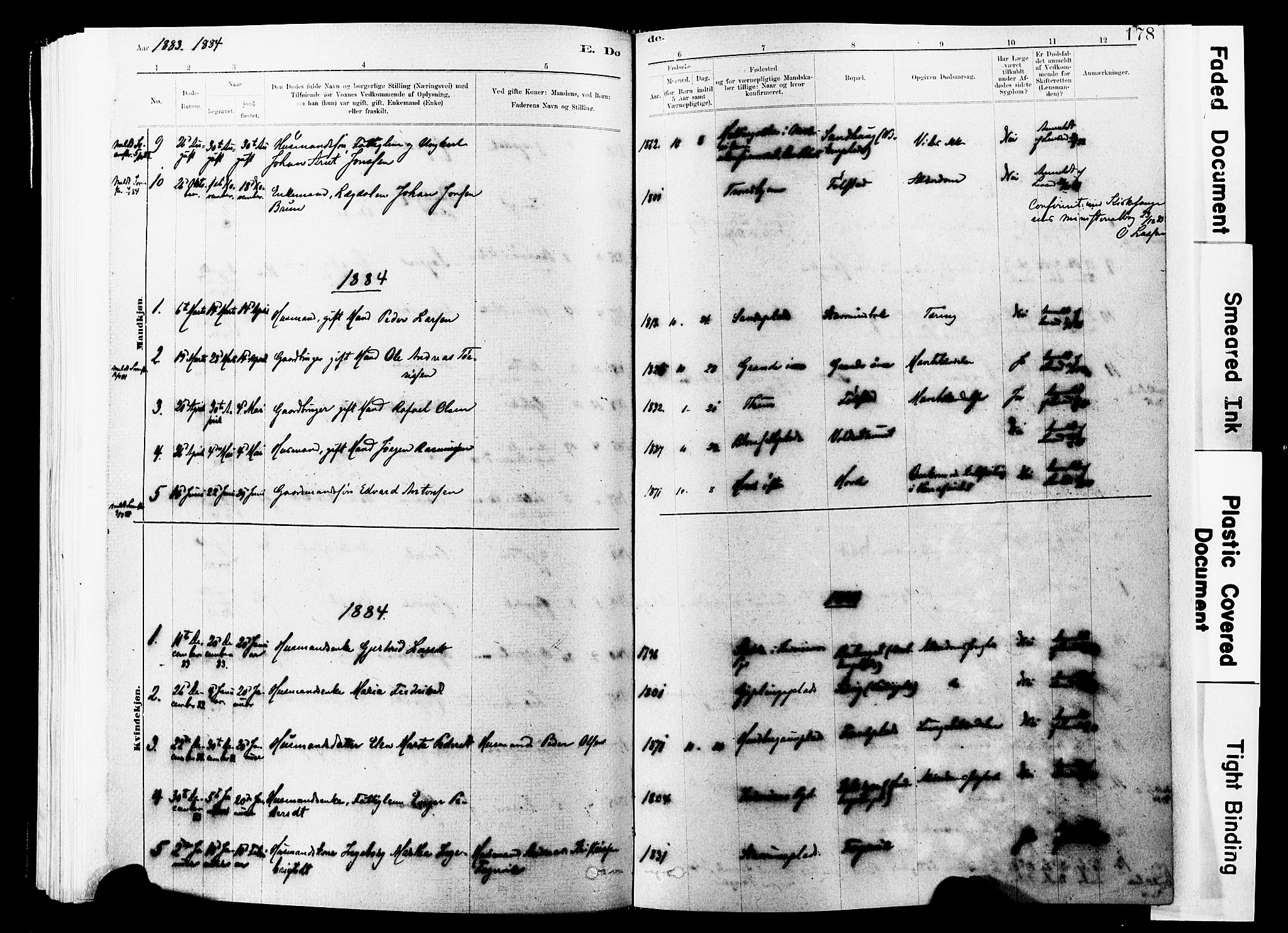 Ministerialprotokoller, klokkerbøker og fødselsregistre - Nord-Trøndelag, SAT/A-1458/744/L0420: Parish register (official) no. 744A04, 1882-1904, p. 178