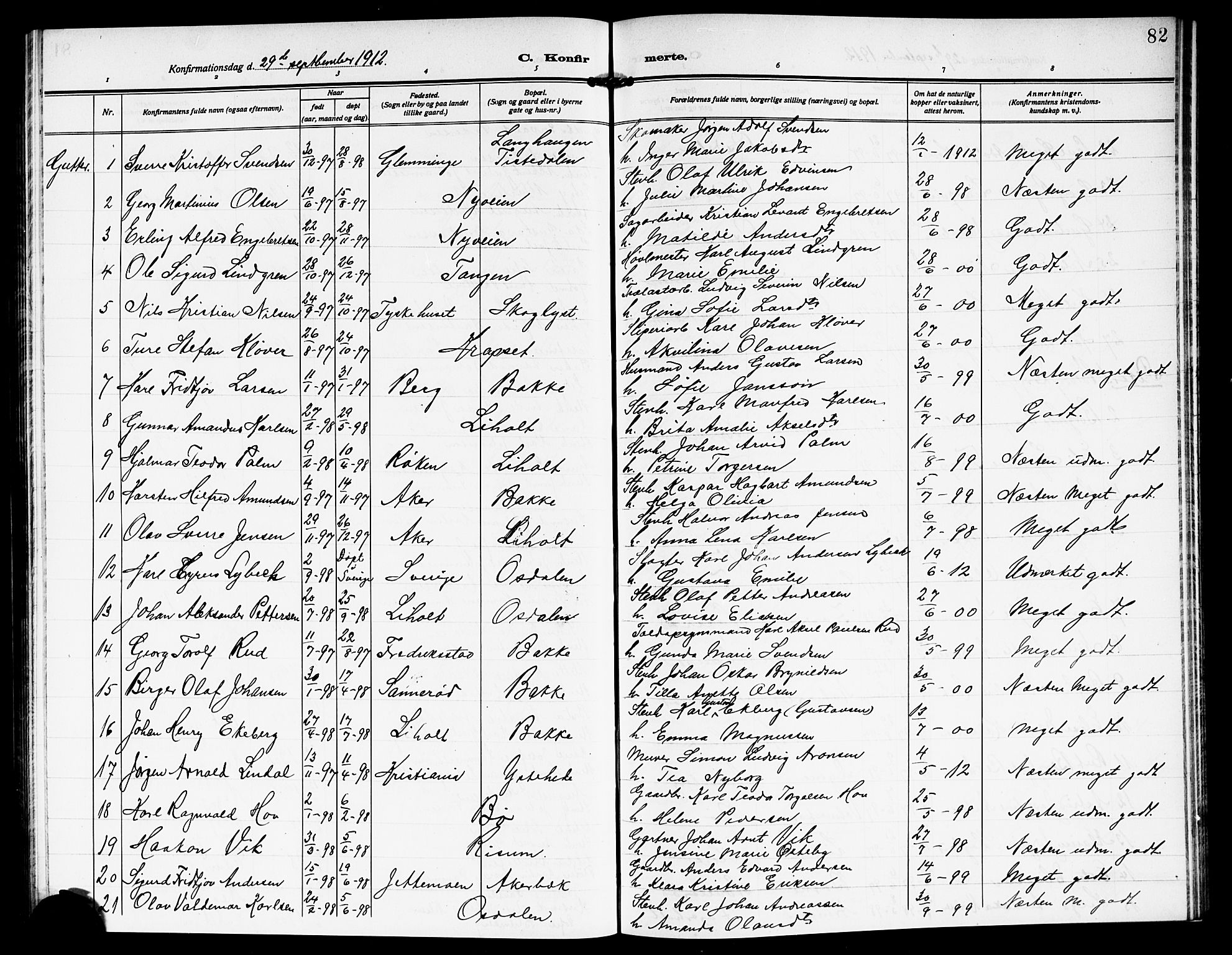 Idd prestekontor Kirkebøker, AV/SAO-A-10911/G/Gb/L0002: Parish register (copy) no. II 2, 1907-1913, p. 82