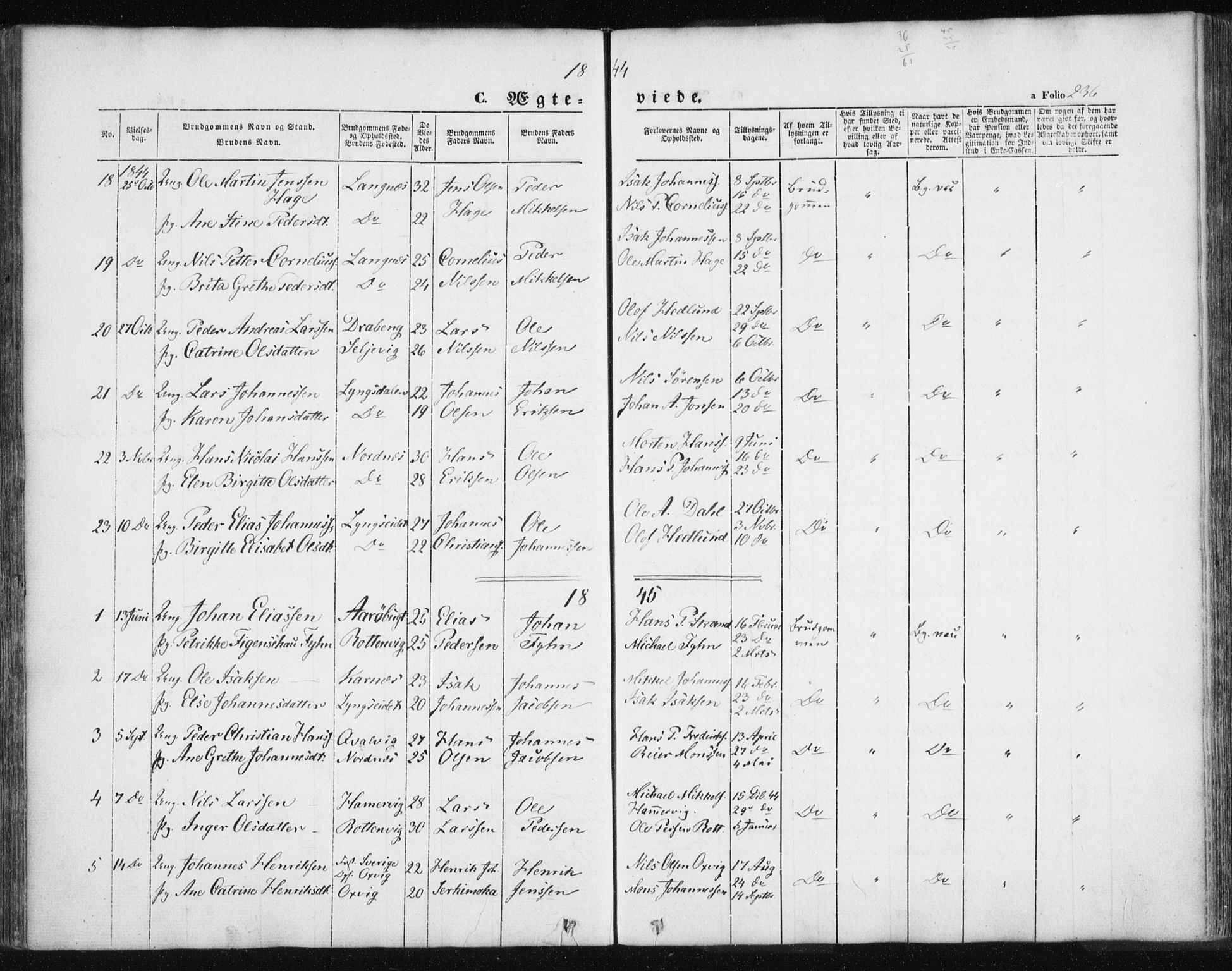 Lyngen sokneprestembete, SATØ/S-1289/H/He/Hea/L0004kirke: Parish register (official) no. 4, 1839-1858, p. 236