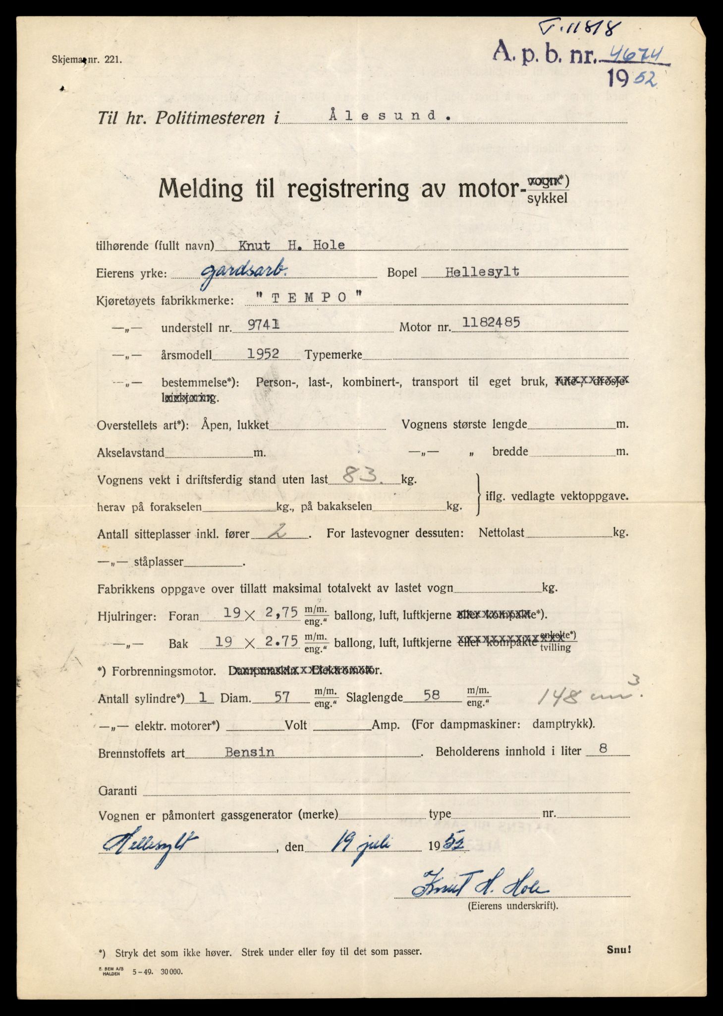 Møre og Romsdal vegkontor - Ålesund trafikkstasjon, AV/SAT-A-4099/F/Fe/L0031: Registreringskort for kjøretøy T 11800 - T 11996, 1927-1998, p. 387