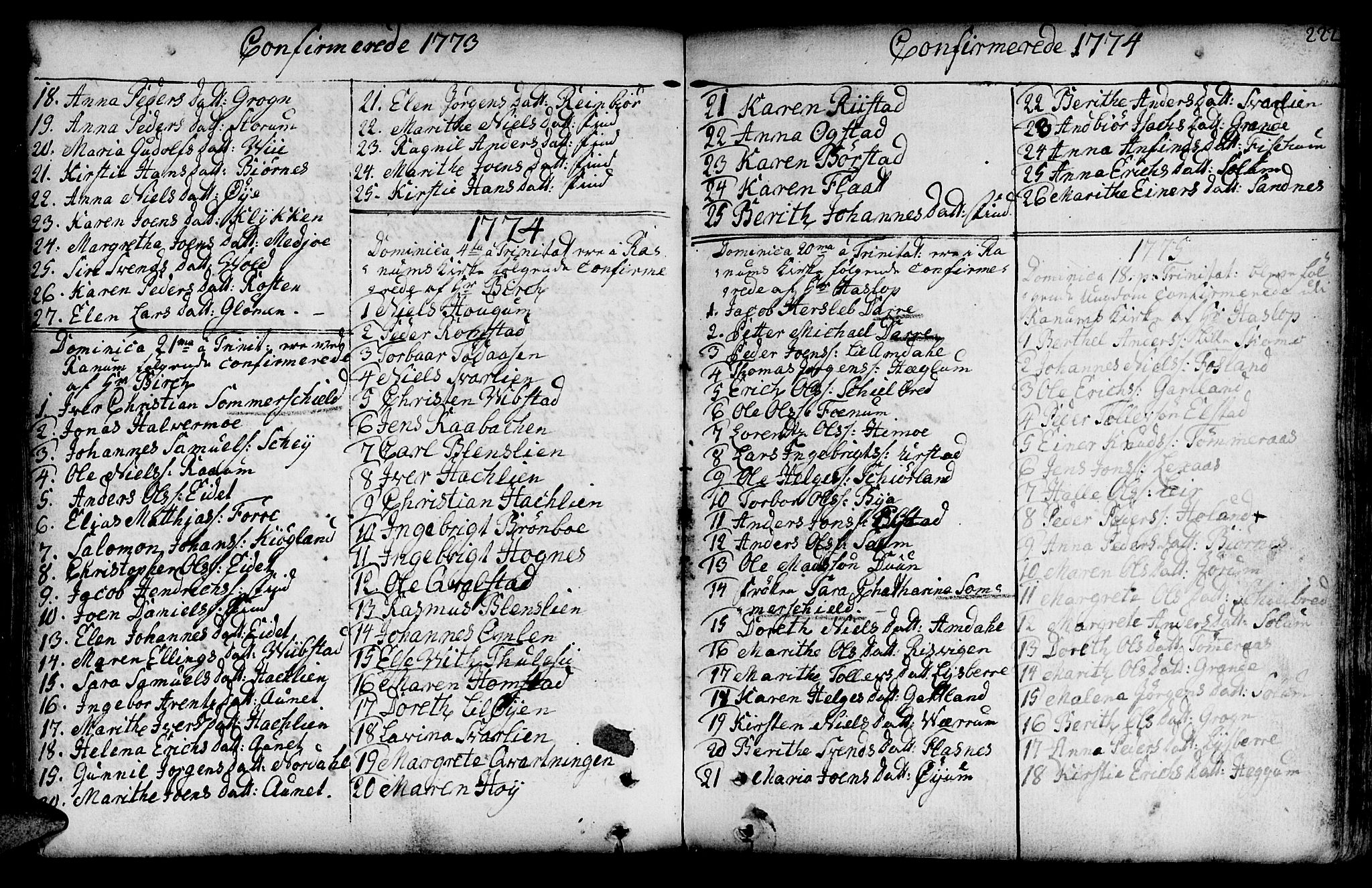 Ministerialprotokoller, klokkerbøker og fødselsregistre - Nord-Trøndelag, SAT/A-1458/764/L0542: Parish register (official) no. 764A02, 1748-1779, p. 222
