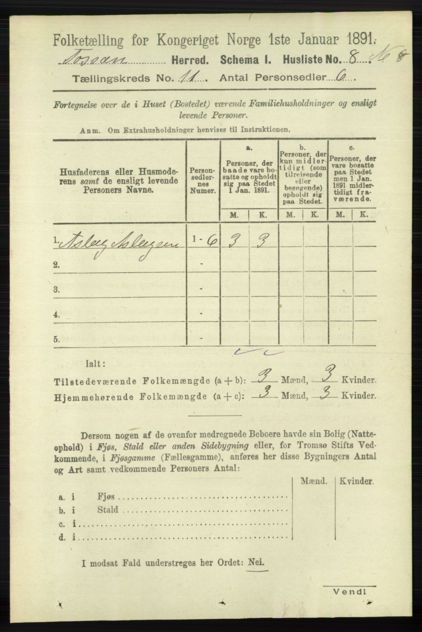 RA, 1891 census for 1129 Forsand, 1891, p. 1782