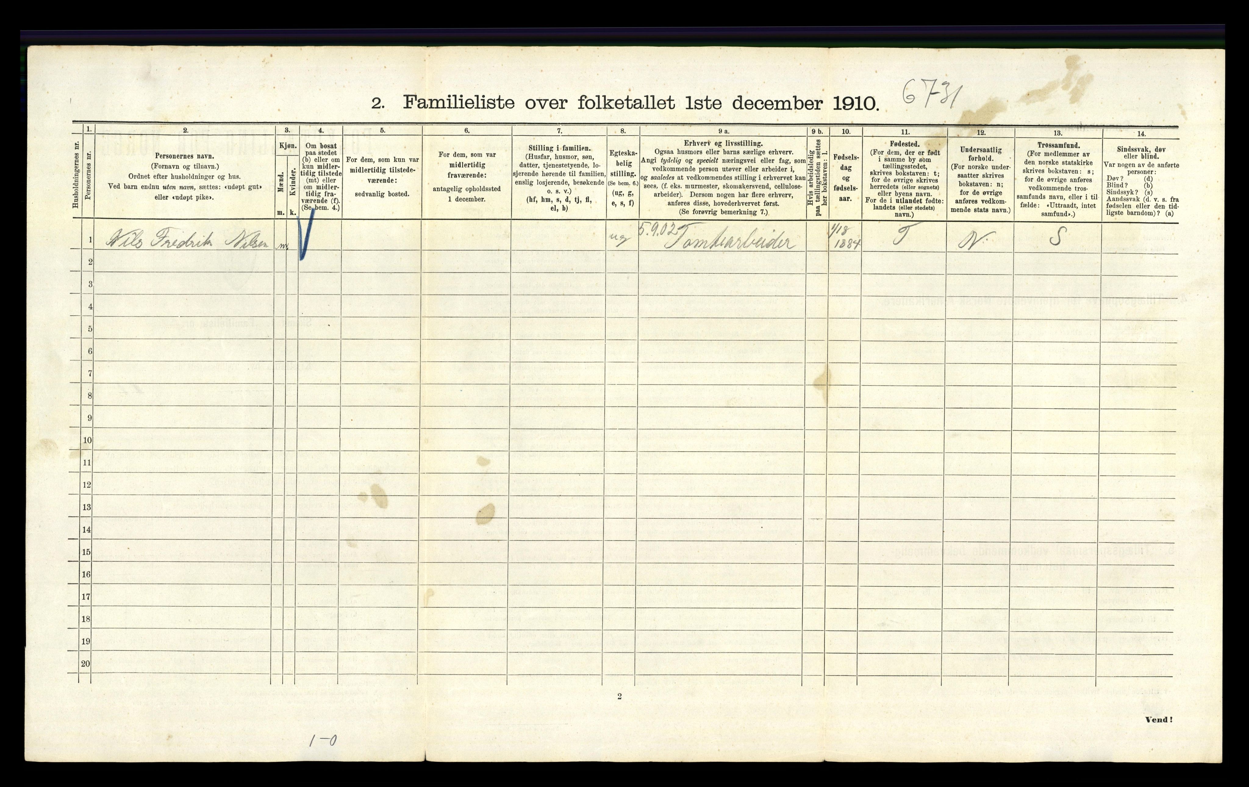 RA, 1910 census for Kristiania, 1910, p. 23796