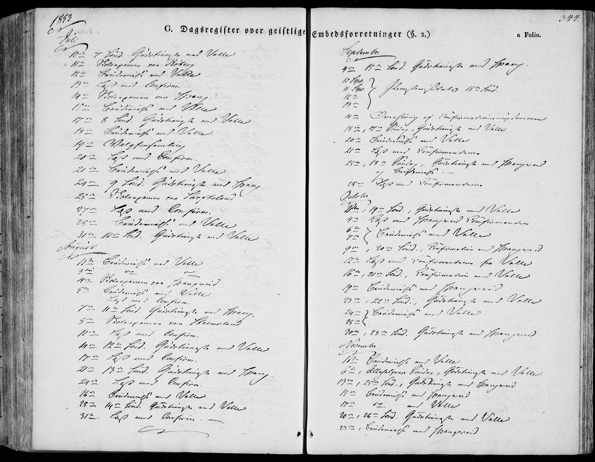 Sør-Audnedal sokneprestkontor, AV/SAK-1111-0039/F/Fa/Fab/L0006: Parish register (official) no. A 6, 1829-1855, p. 344