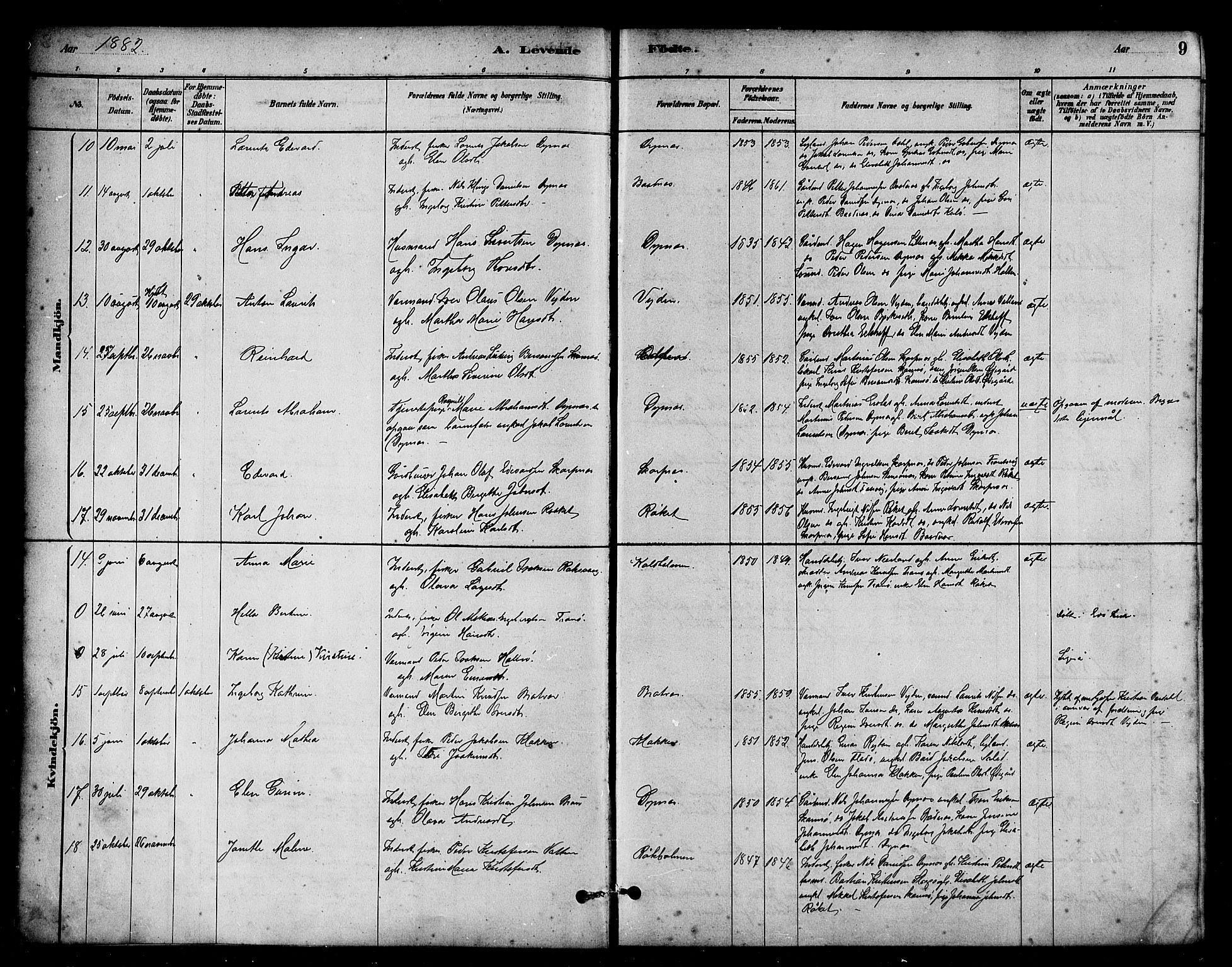 Ministerialprotokoller, klokkerbøker og fødselsregistre - Møre og Romsdal, AV/SAT-A-1454/582/L0947: Parish register (official) no. 582A01, 1880-1900, p. 9