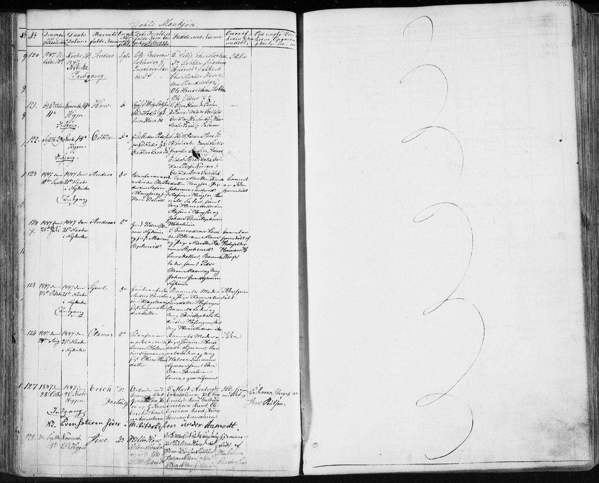 Modum kirkebøker, SAKO/A-234/F/Fa/L0007: Parish register (official) no. 7, 1841-1850, p. 106