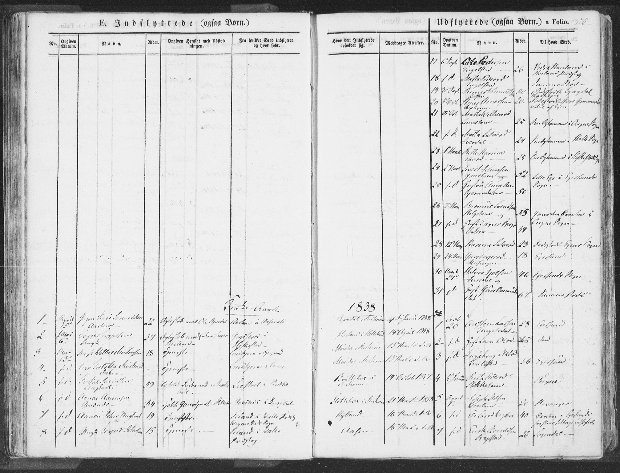 Helleland sokneprestkontor, SAST/A-101810: Parish register (official) no. A 6.2, 1834-1863, p. 376