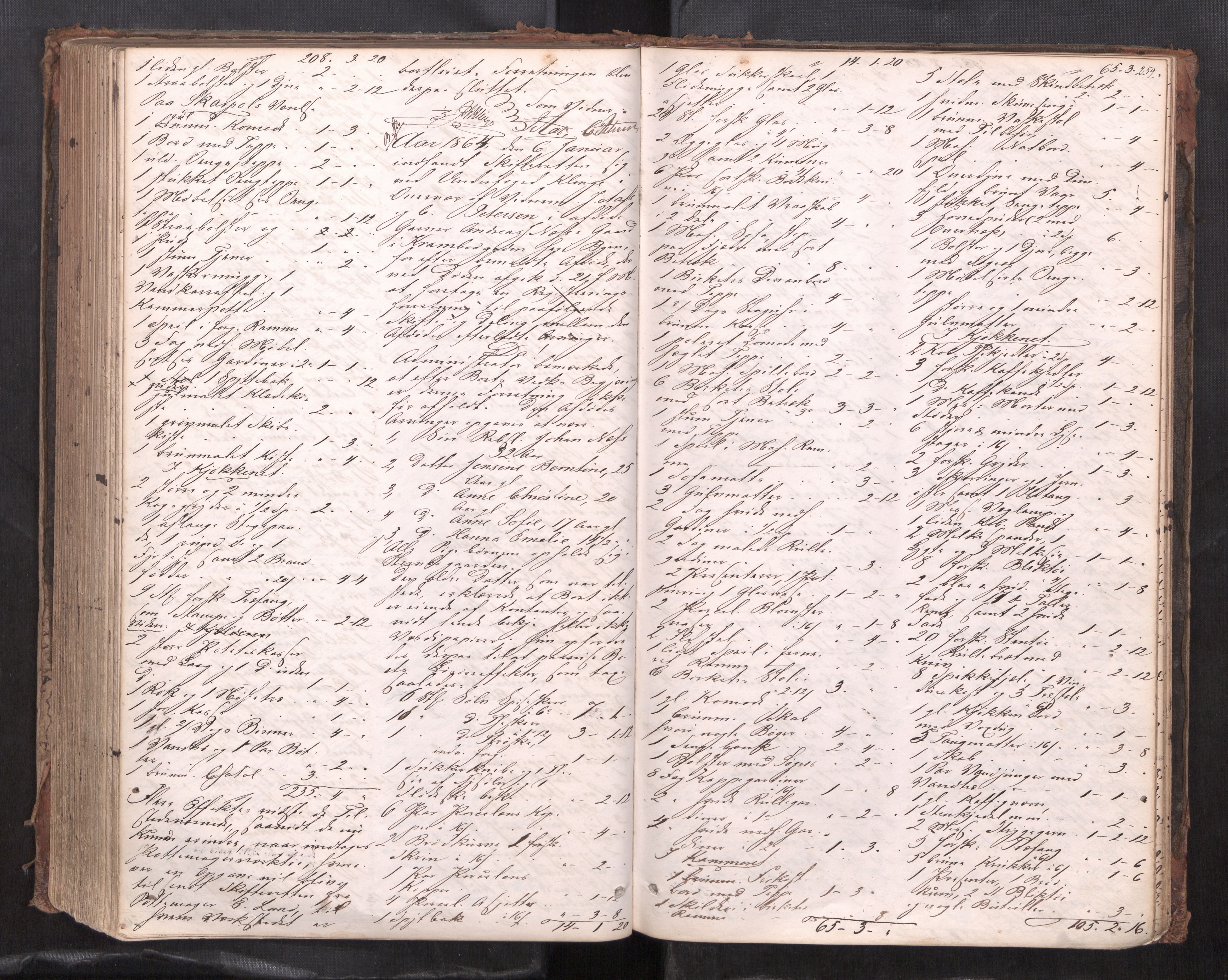 Trondheim byfogd, SAT/A-0003/1/3/3C/L0003: Skifteregistreringsprotokoll - 12/12-19/3. (m/ register) U, 1860-1864, p. 259