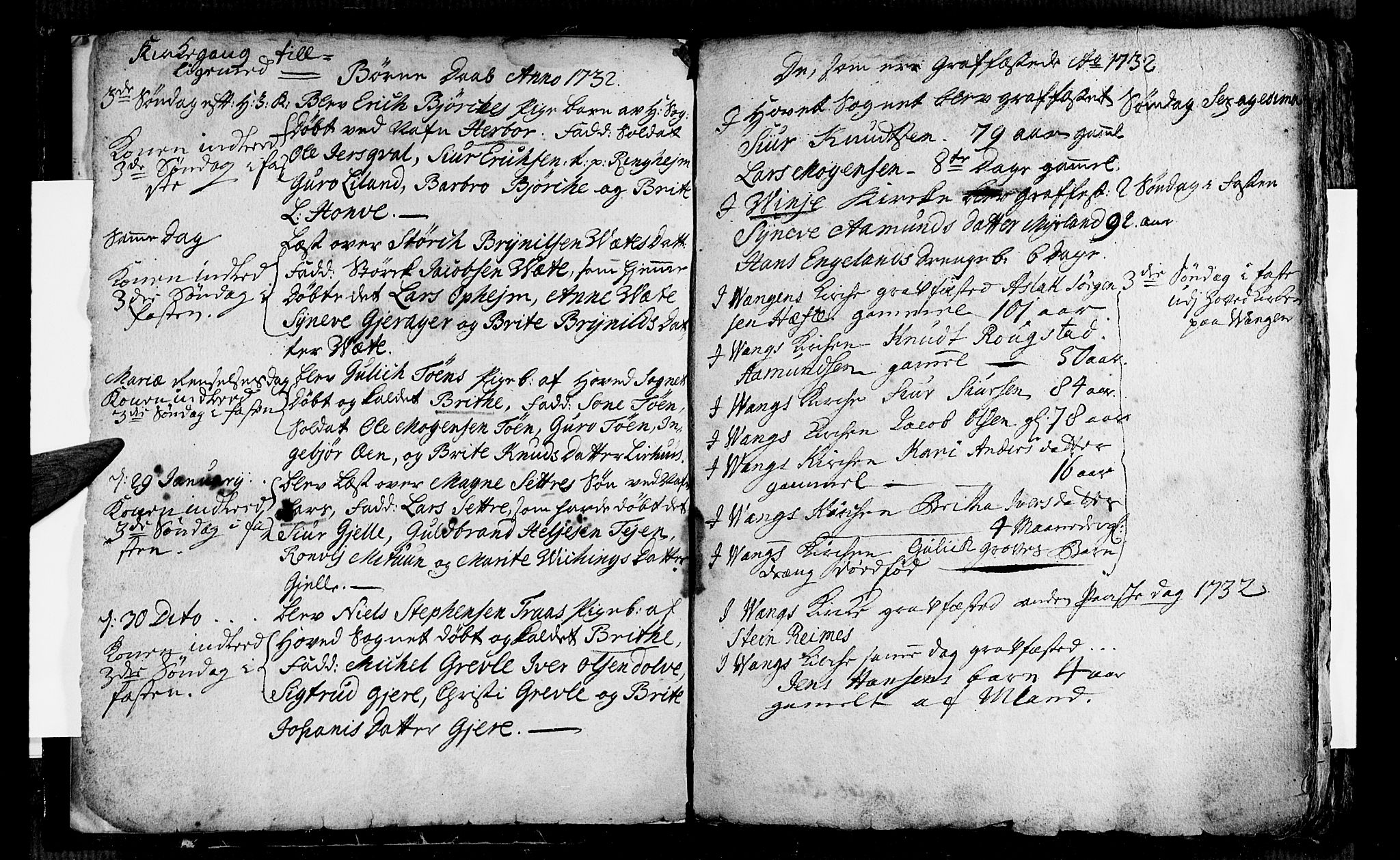 Voss sokneprestembete, AV/SAB-A-79001/H/Haa: Parish register (official) no. A 4, 1732-1736, p. 3