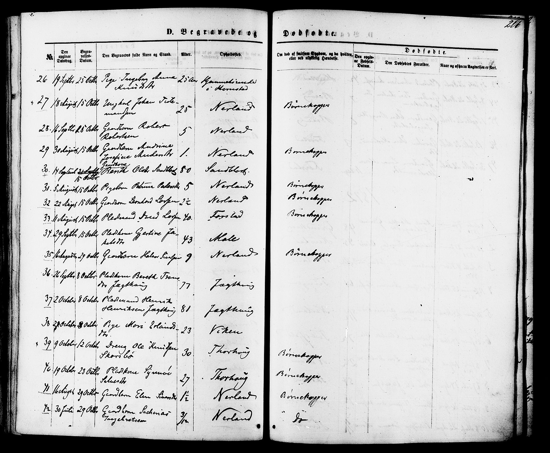 Ministerialprotokoller, klokkerbøker og fødselsregistre - Møre og Romsdal, AV/SAT-A-1454/566/L0768: Parish register (official) no. 566A07, 1869-1881, p. 206