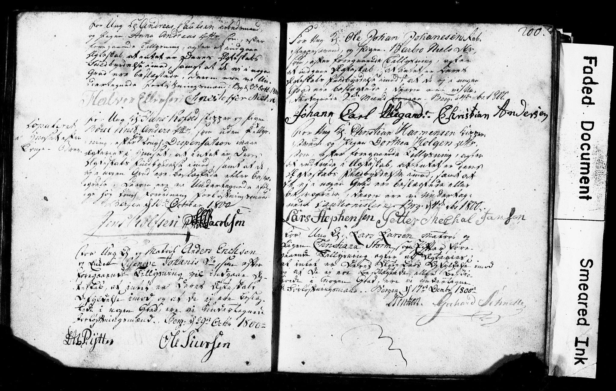 Korskirken sokneprestembete, SAB/A-76101: Best man's statements no. II.5.1, 1776-1816, p. 200