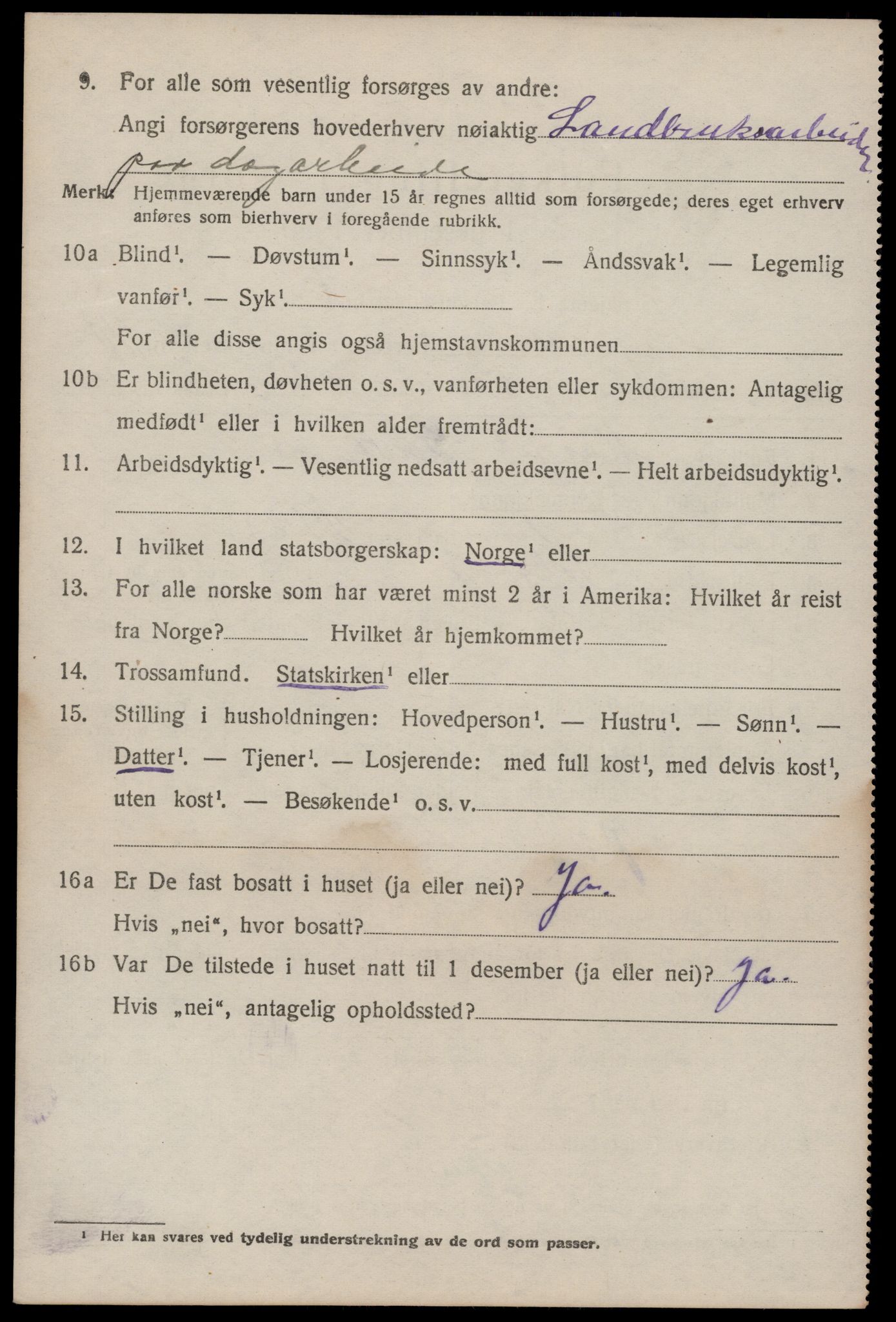 SAKO, 1920 census for Seljord, 1920, p. 5351